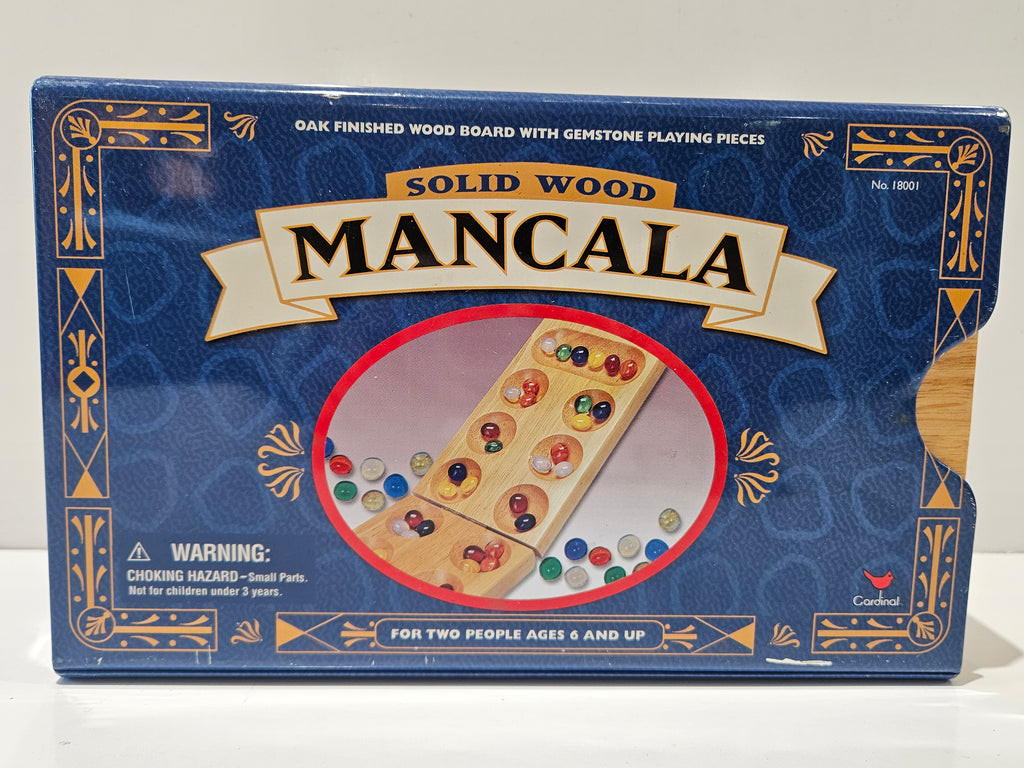 Cardinal Solid Wood Mancala Board Game No. 18001 Gemstone Playing Pieces Classic
