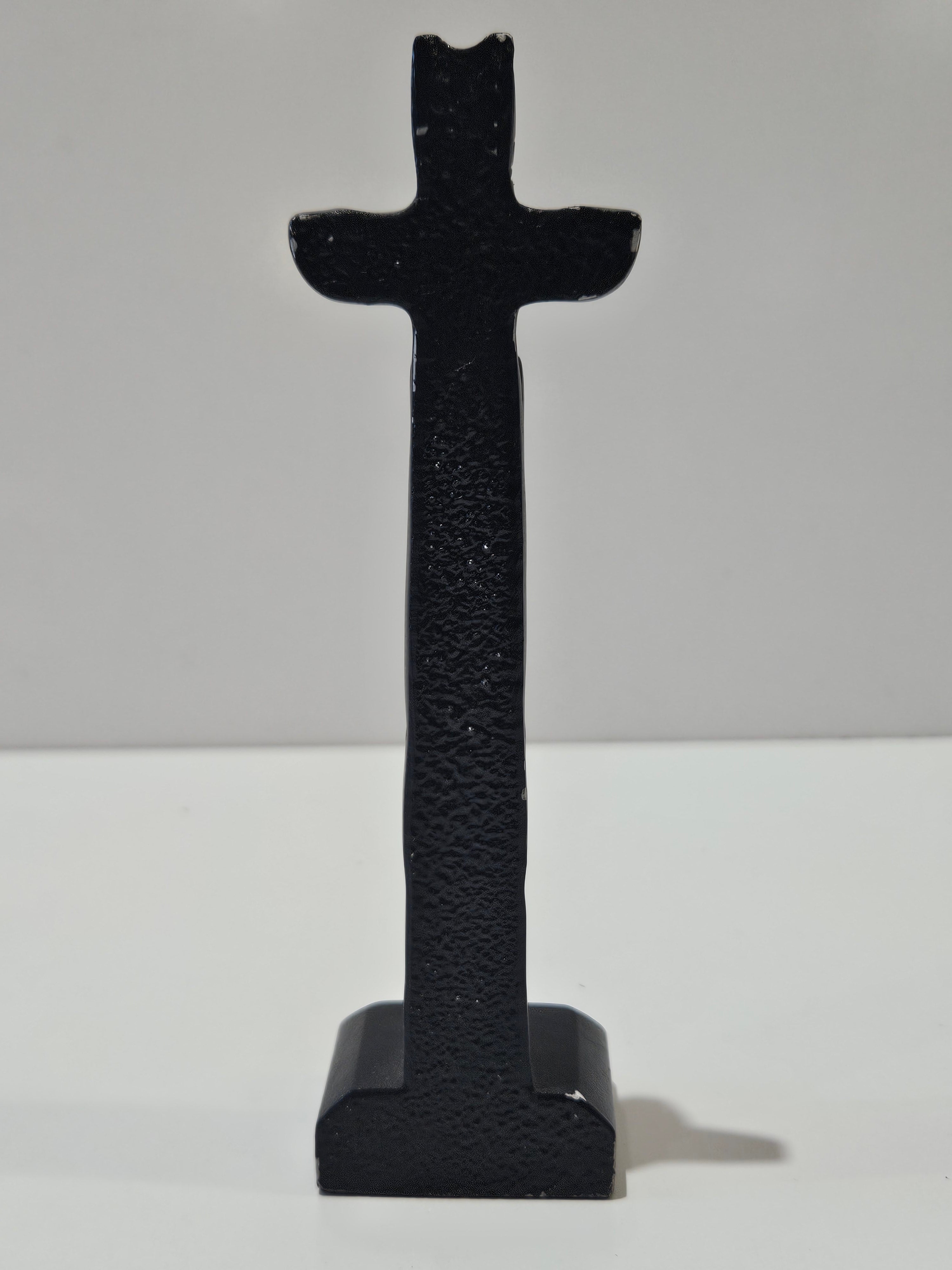 Vintage Northwest Coast Style Black Totem Pole Carving Figurine Sculpture Decor