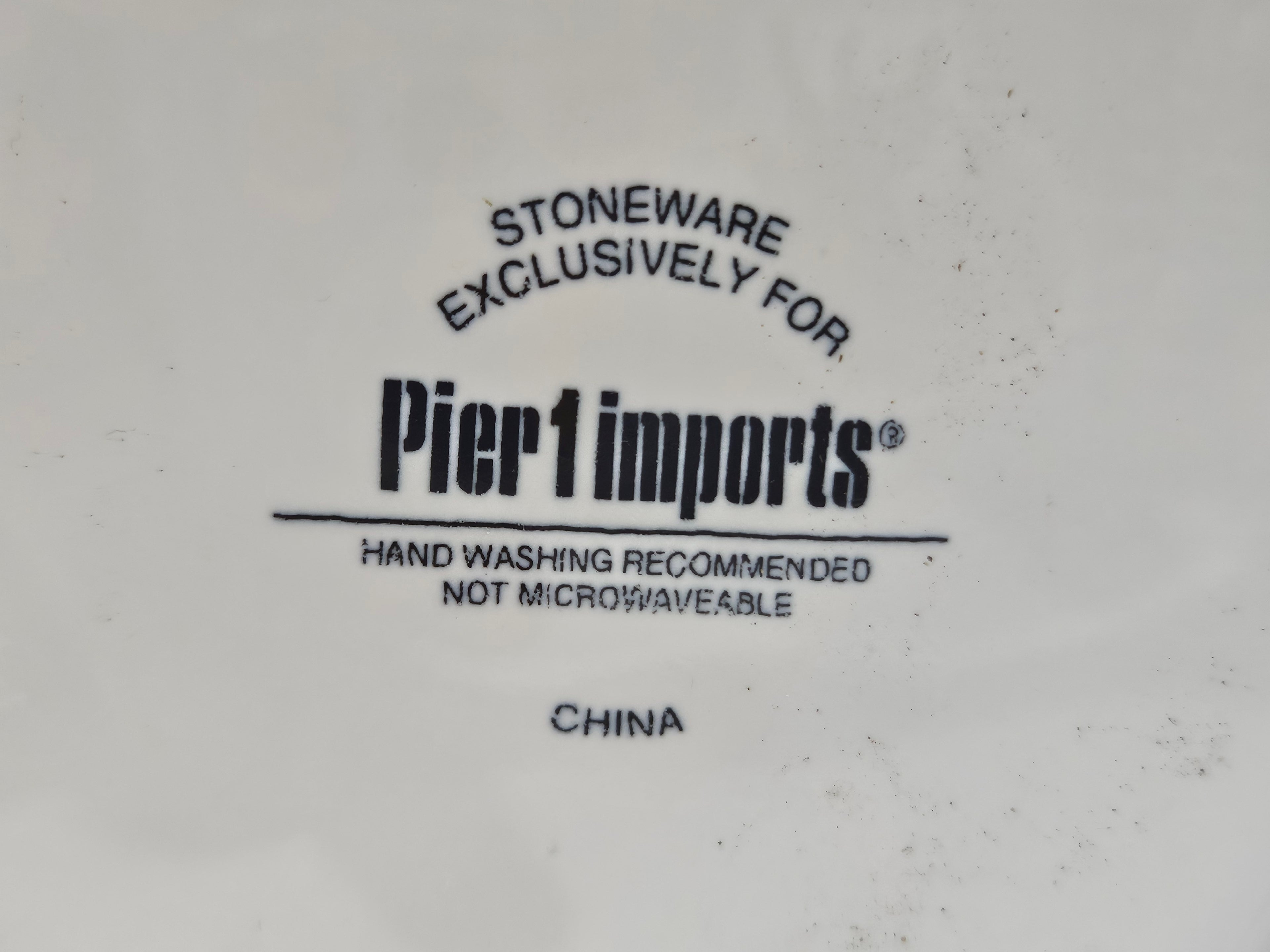 Pier 1 Imports Embossed Stoneware Floral Bird Vase Planter White Ceramic Cachepot