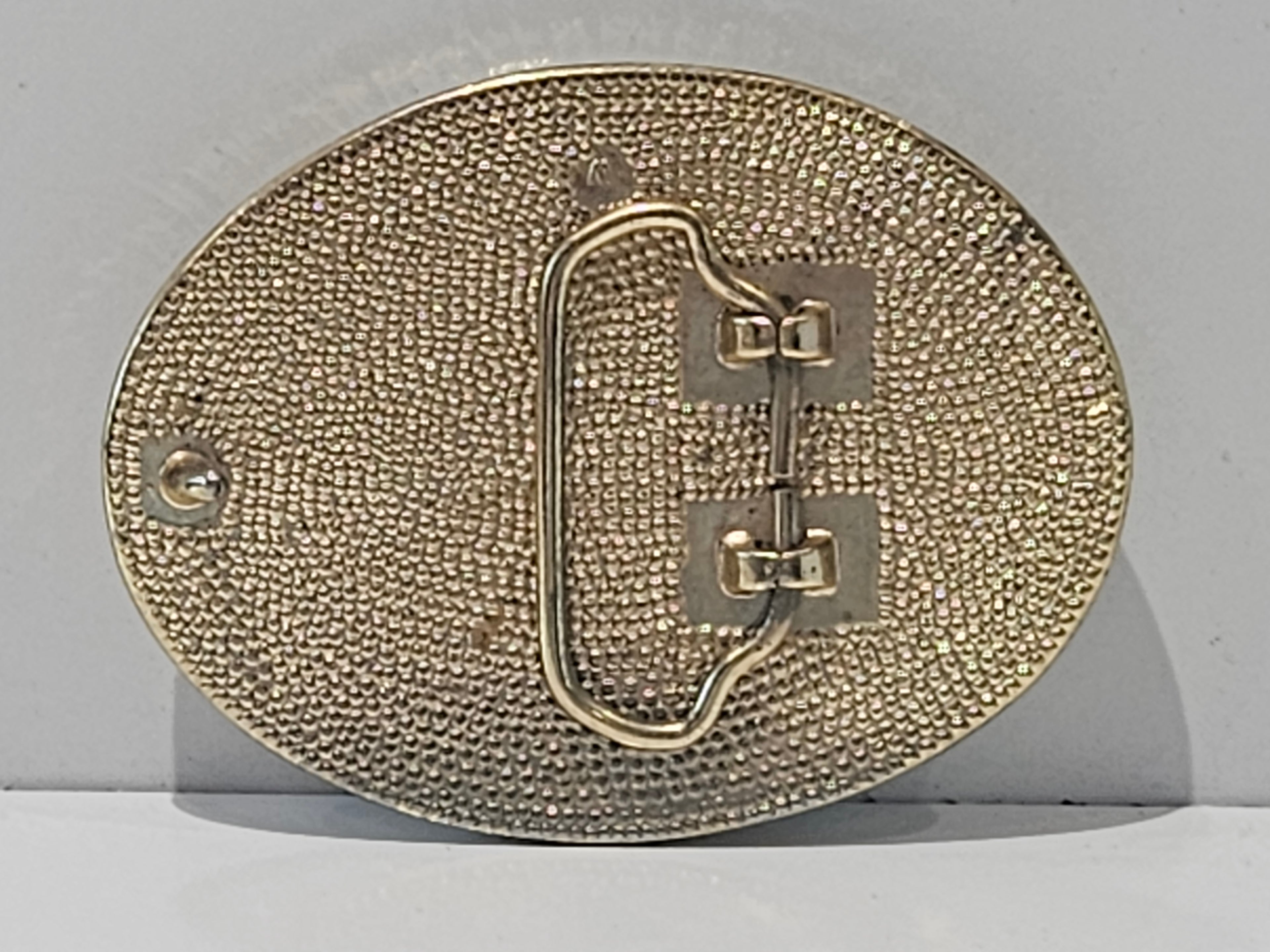 Vintage Black Panther Head Oval Belt Buckle Silver Gold Tone Western Accessory