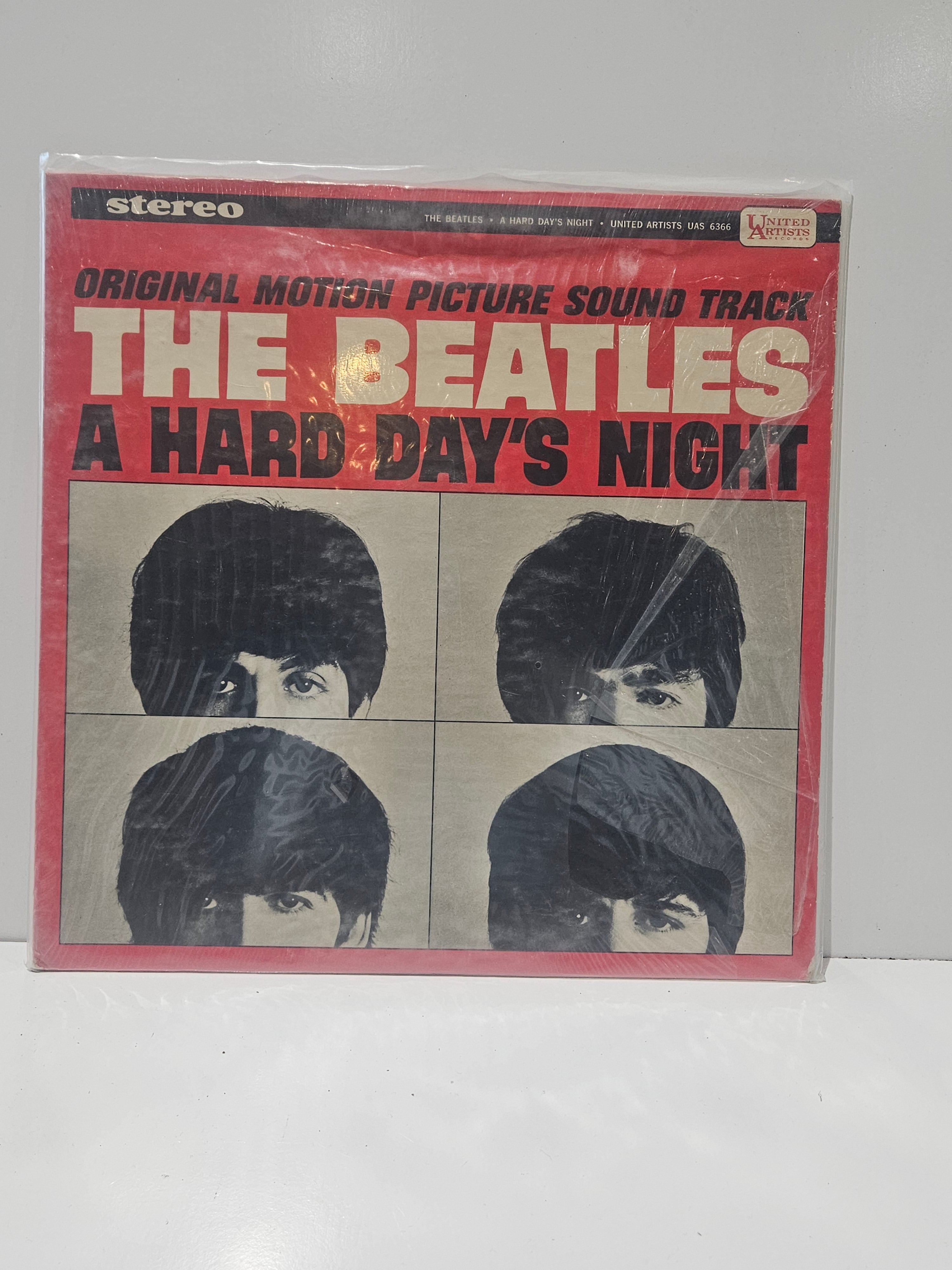 Vintage The Beatles A Hard Day's Night Soundtrack UAS 6366 Stereo LP Vinyl Record