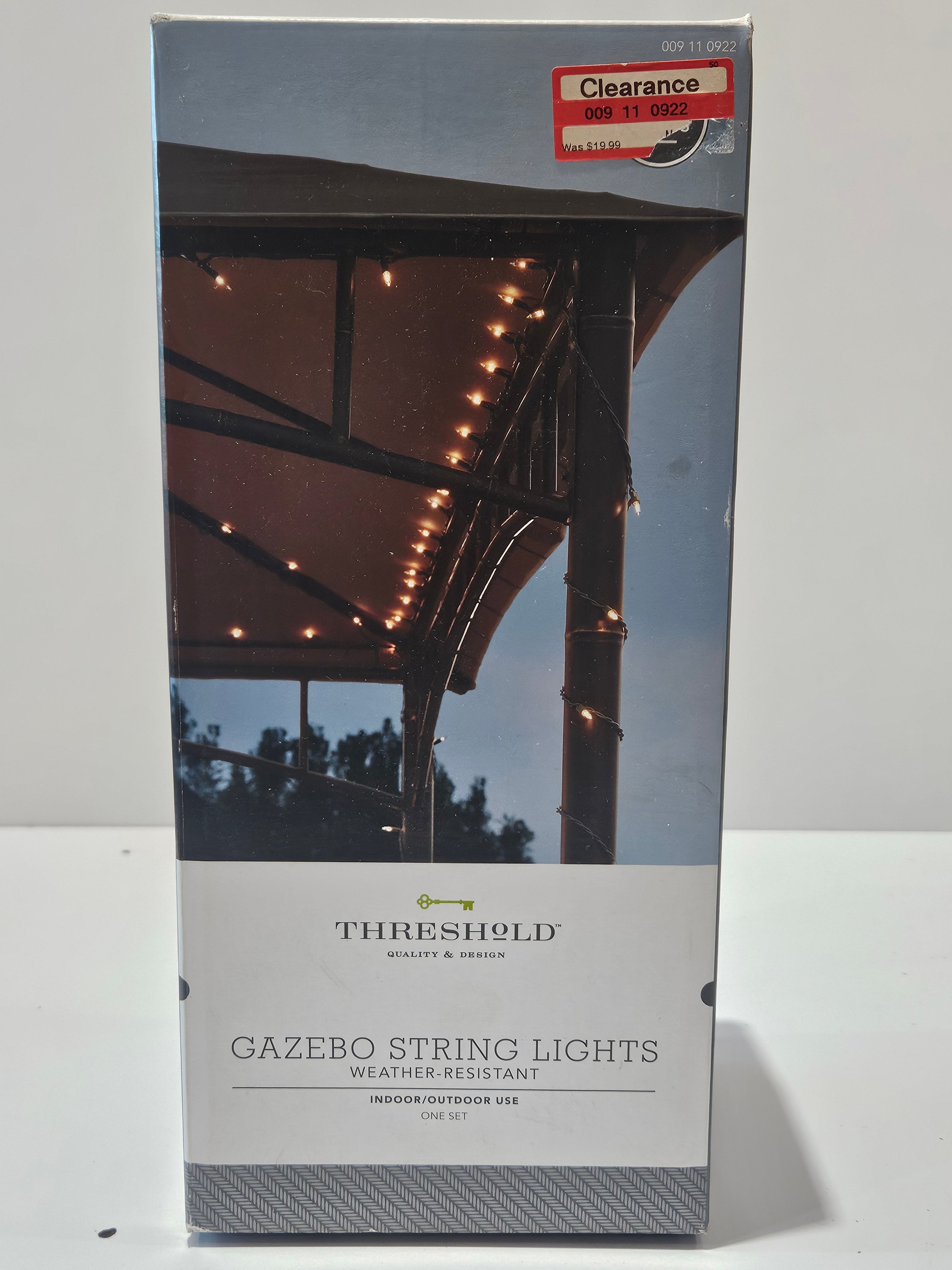 Threshold Gazebo String Lights Weather Resistant 103.75 Ft Indoor Outdoor Set