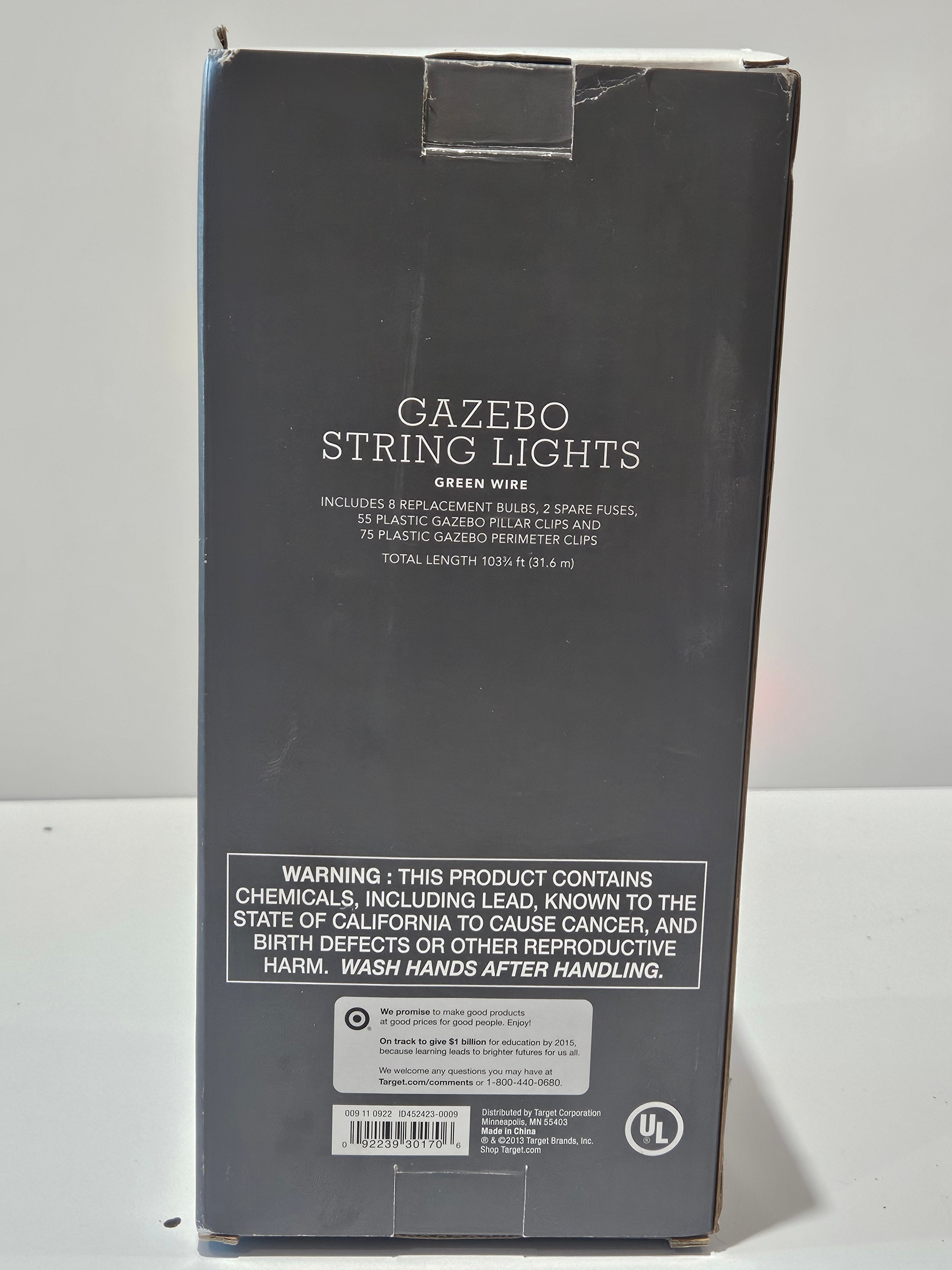 Threshold Gazebo String Lights Weather Resistant 103.75 Ft Indoor Outdoor Set