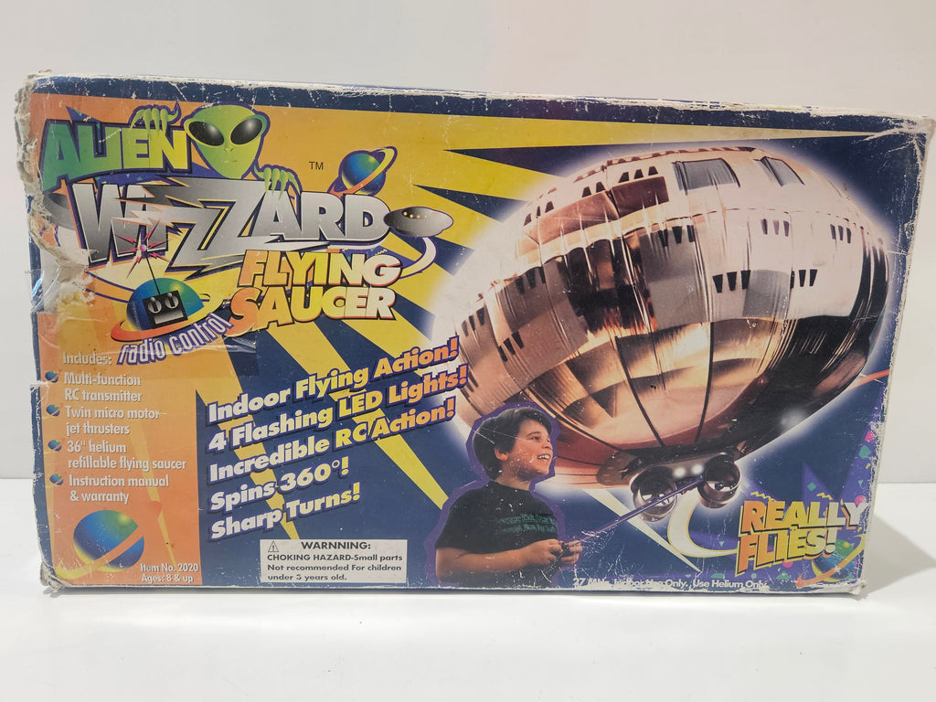 Vintage 1998 Alien Wizzard Radio Control Flying Saucer RC Toy Complete In Box
