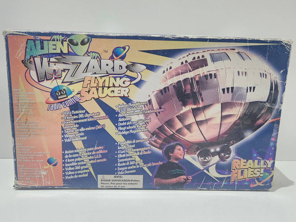 Vintage 1998 Alien Wizzard Radio Control Flying Saucer RC Toy Complete In Box