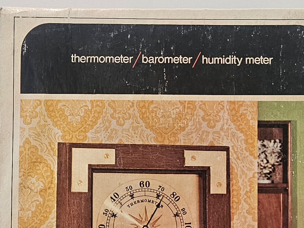 Vintage Springfield Winston Weather Station Thermometer Barometer Hygrometer USA NOS