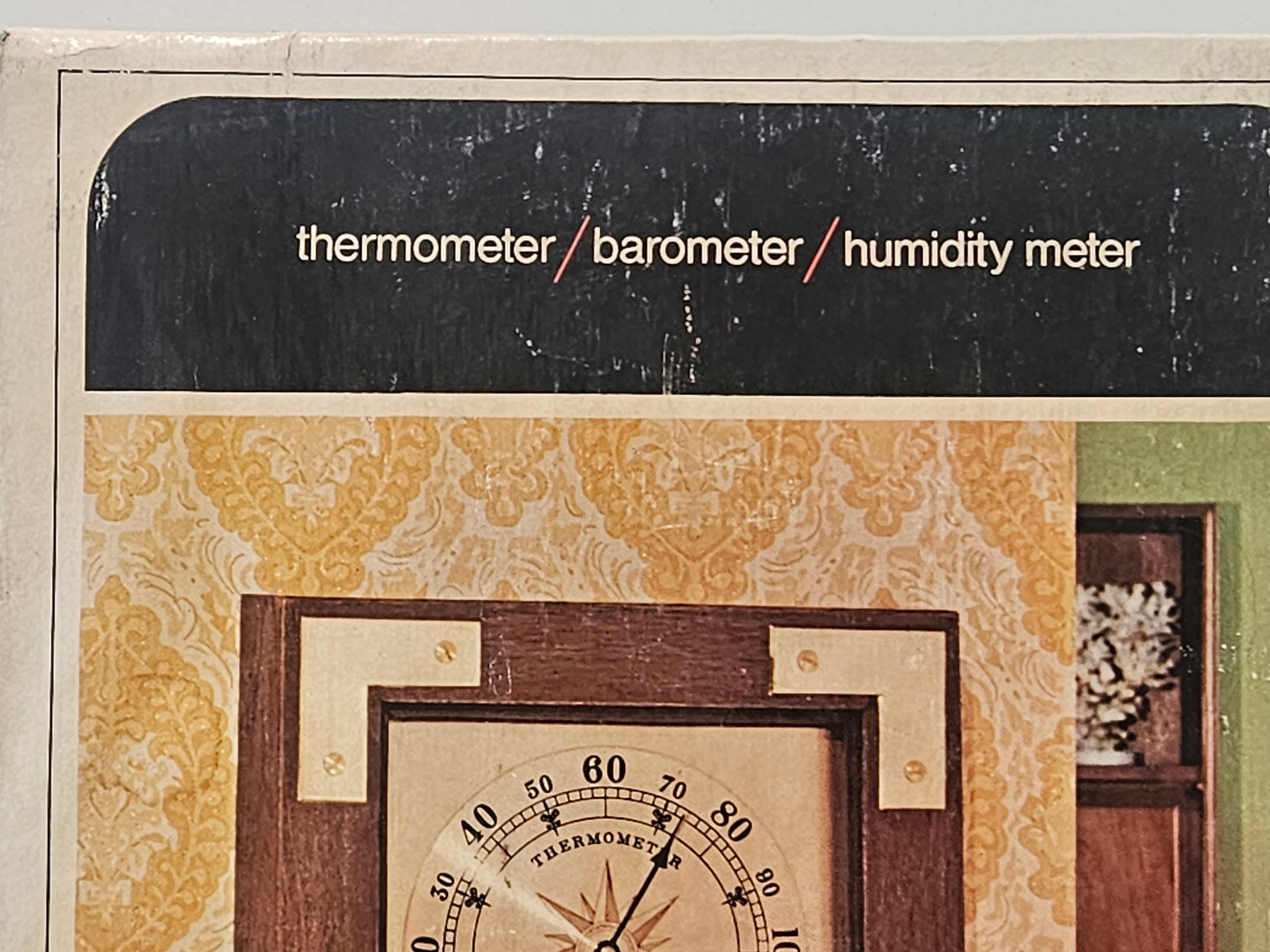 Vintage Springfield Winston Weather Station Thermometer Barometer Hygrometer USA NOS