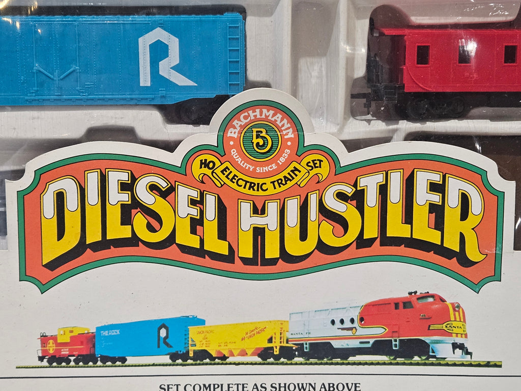 Vintage Bachmann Diesel Hustler HO Electric Train Set Santa Fe Ready To Run Boxed