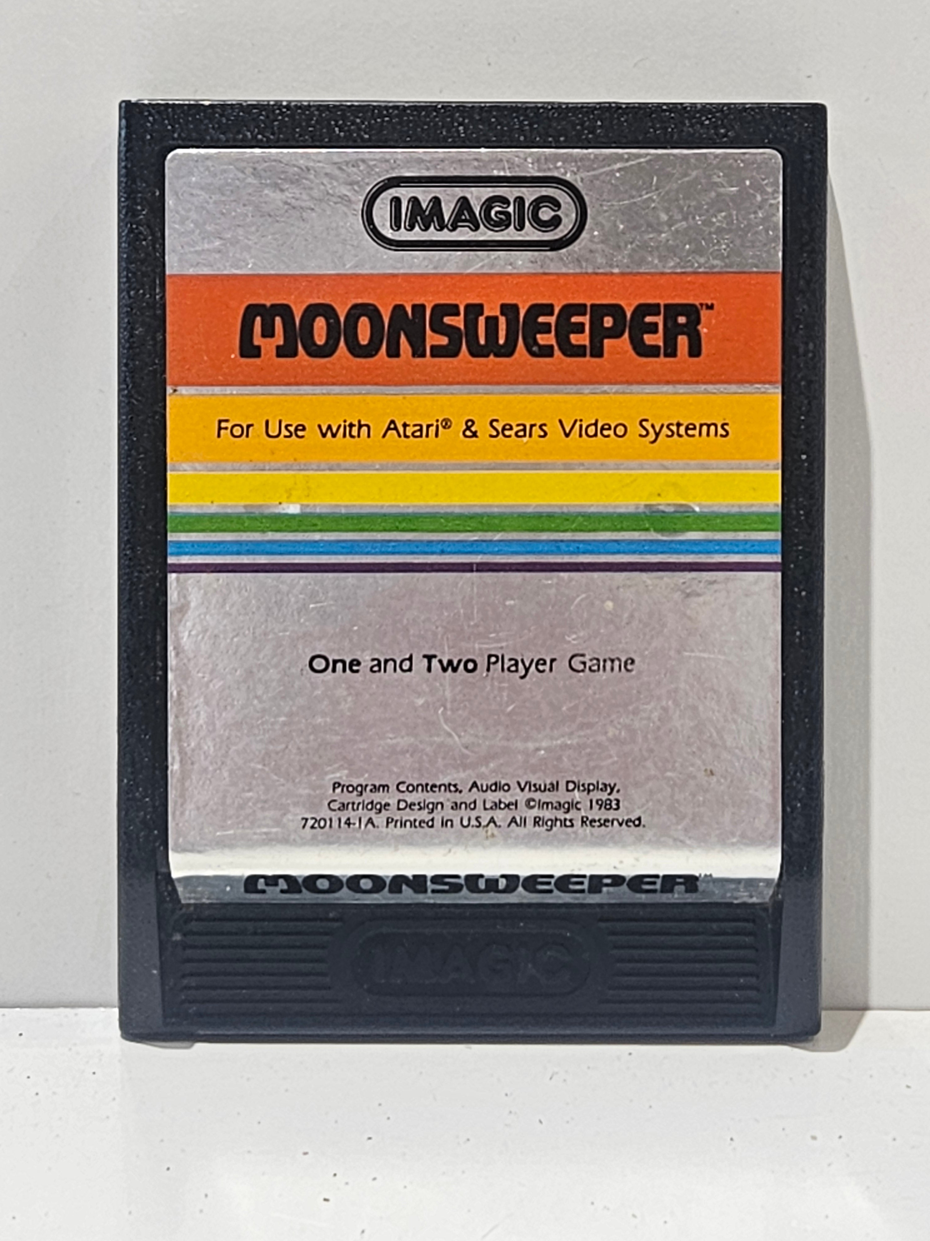 Vintage Imagic Moonsweeper Atari 2600 Sears Video System Game Cartridge 1983 USA