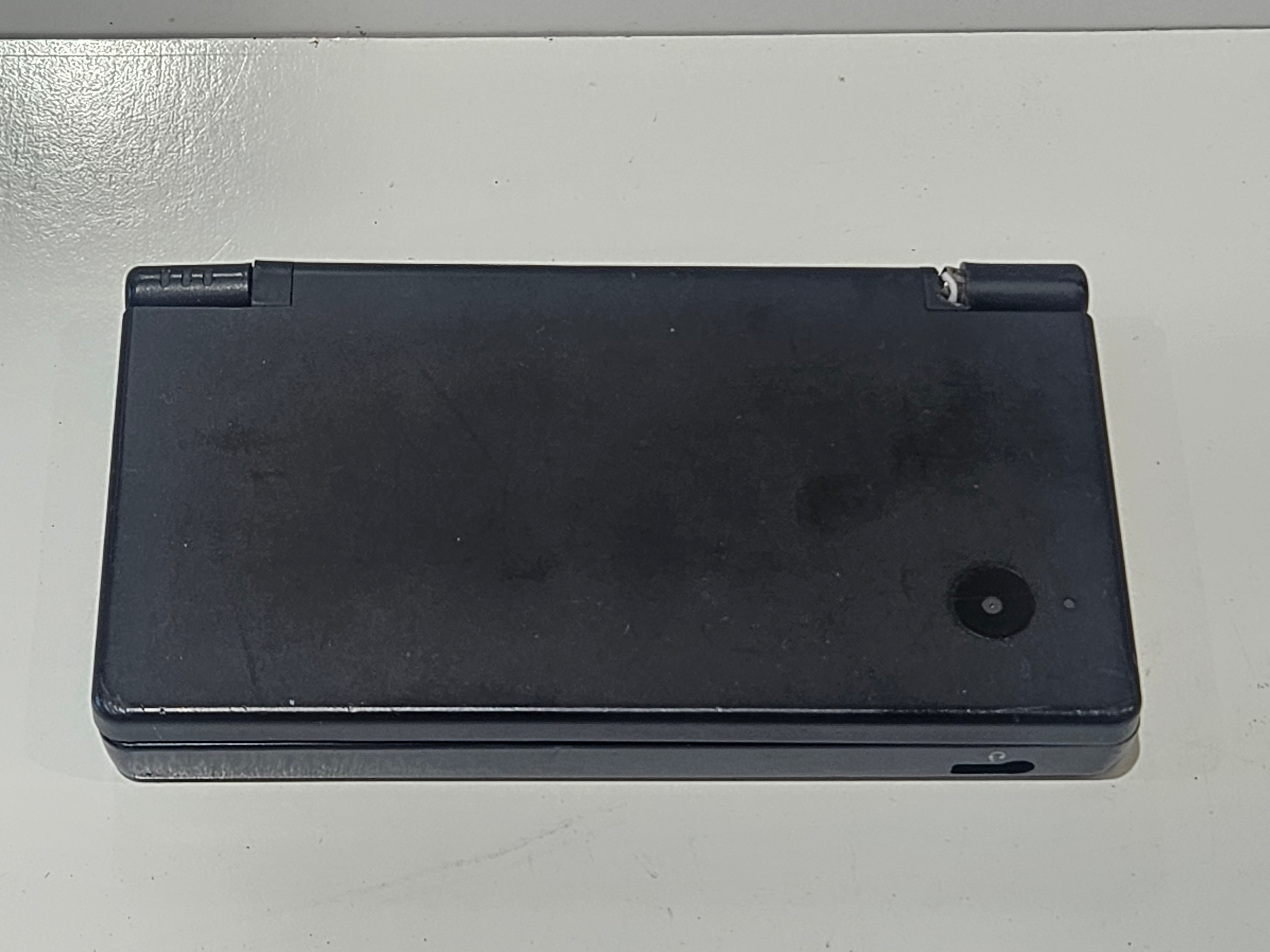 Nintendo DSi Black Handheld Console TWL-001 For Parts Or Repair Broken Hinge OEM