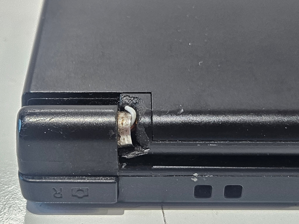 Nintendo DSi Black Handheld Console TWL-001 For Parts Or Repair Broken Hinge OEM