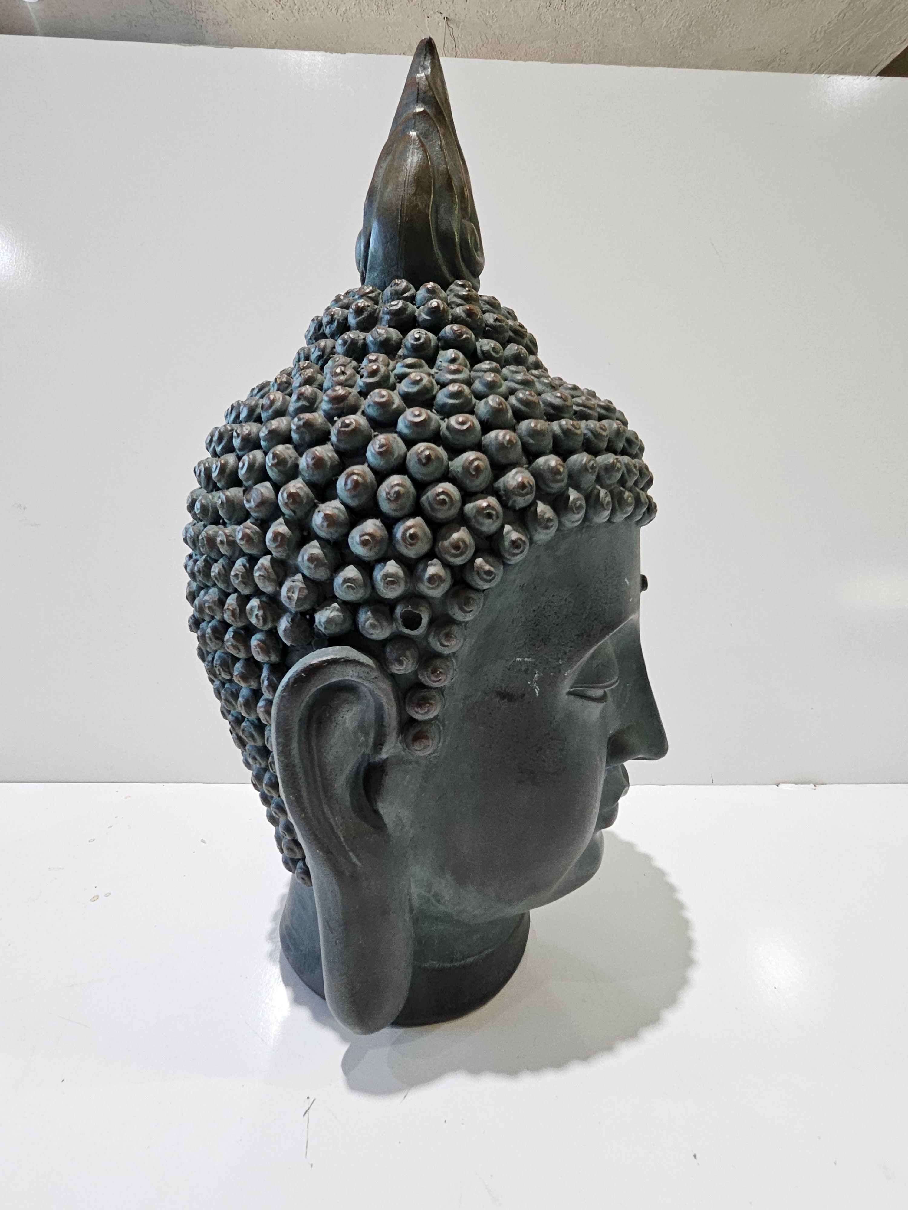 Large Resin Buddha Head Bust Sculpture Meditation Zen Home Garden Decor Statue