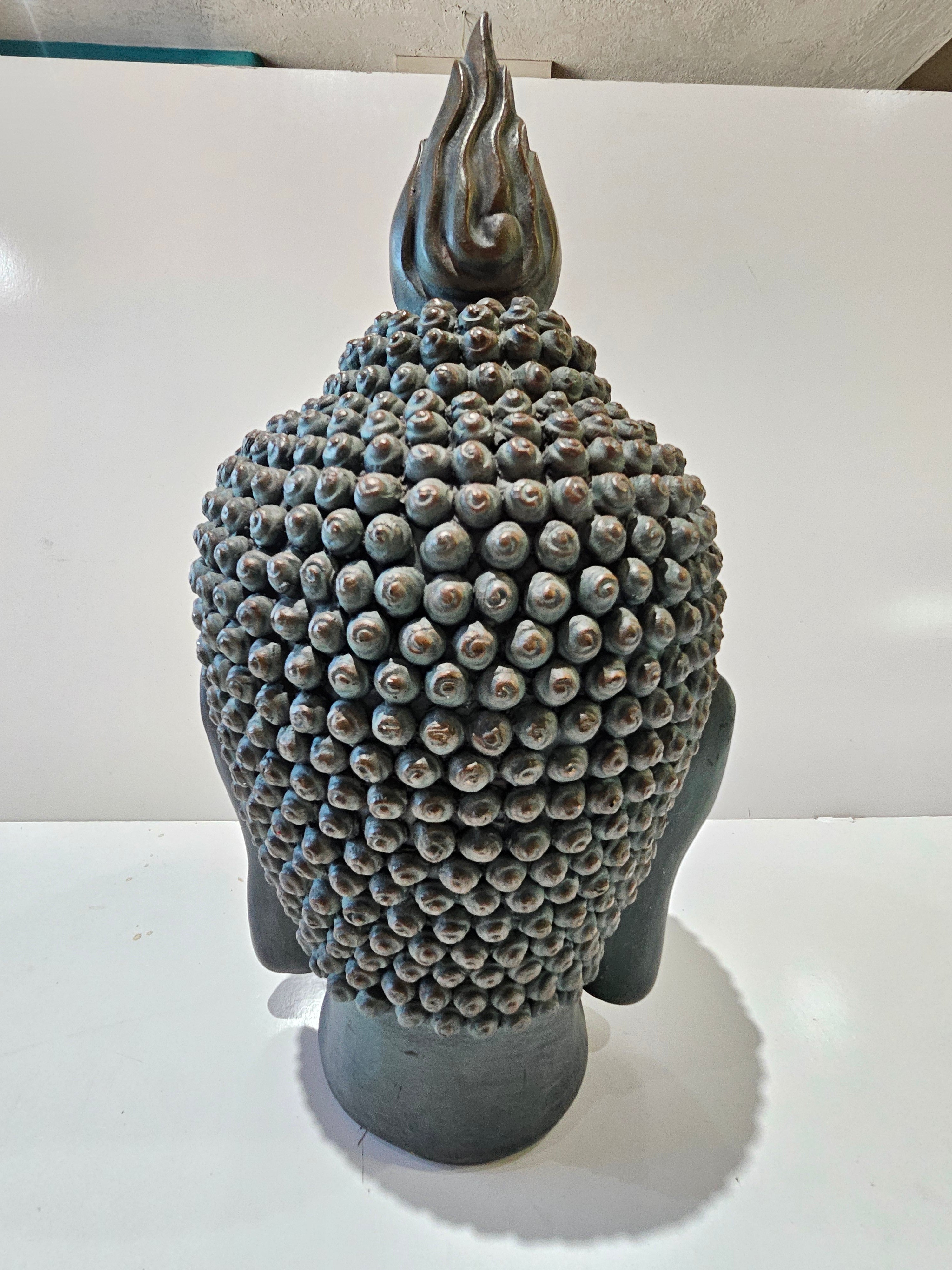 Large Resin Buddha Head Bust Sculpture Meditation Zen Home Garden Decor Statue