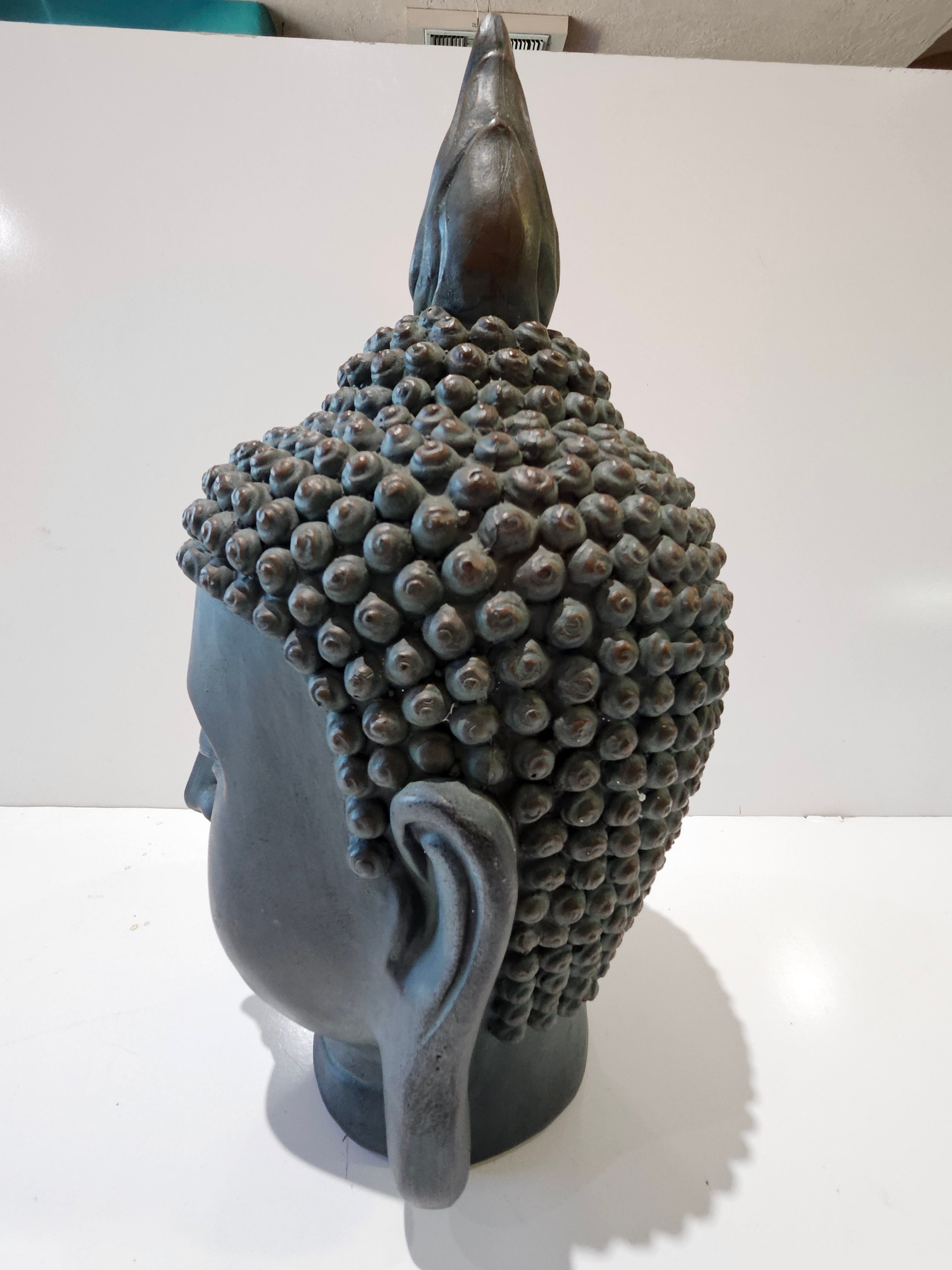Large Resin Buddha Head Bust Sculpture Meditation Zen Home Garden Decor Statue