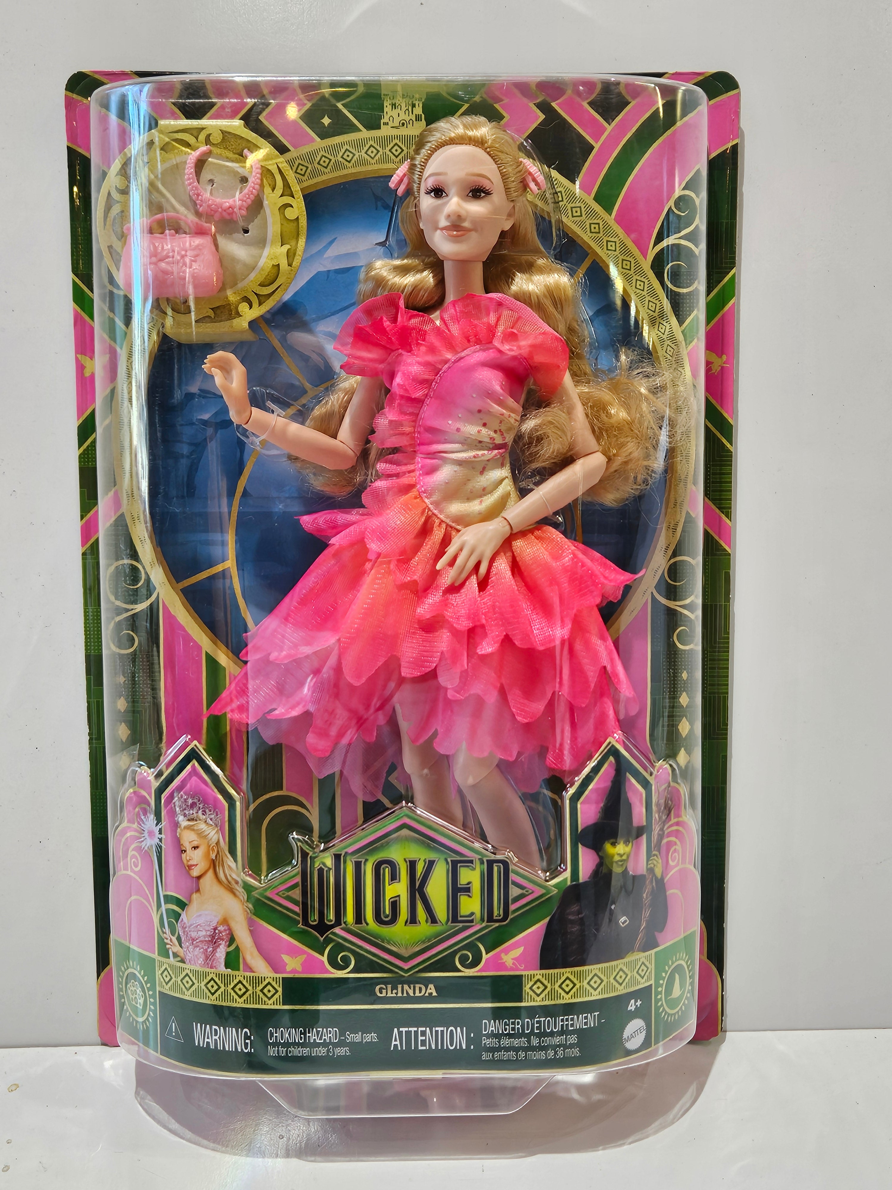 Mattel Wicked Glinda Fashion Doll Pink Dress Movie Collectible NRFB 2024 Sealed