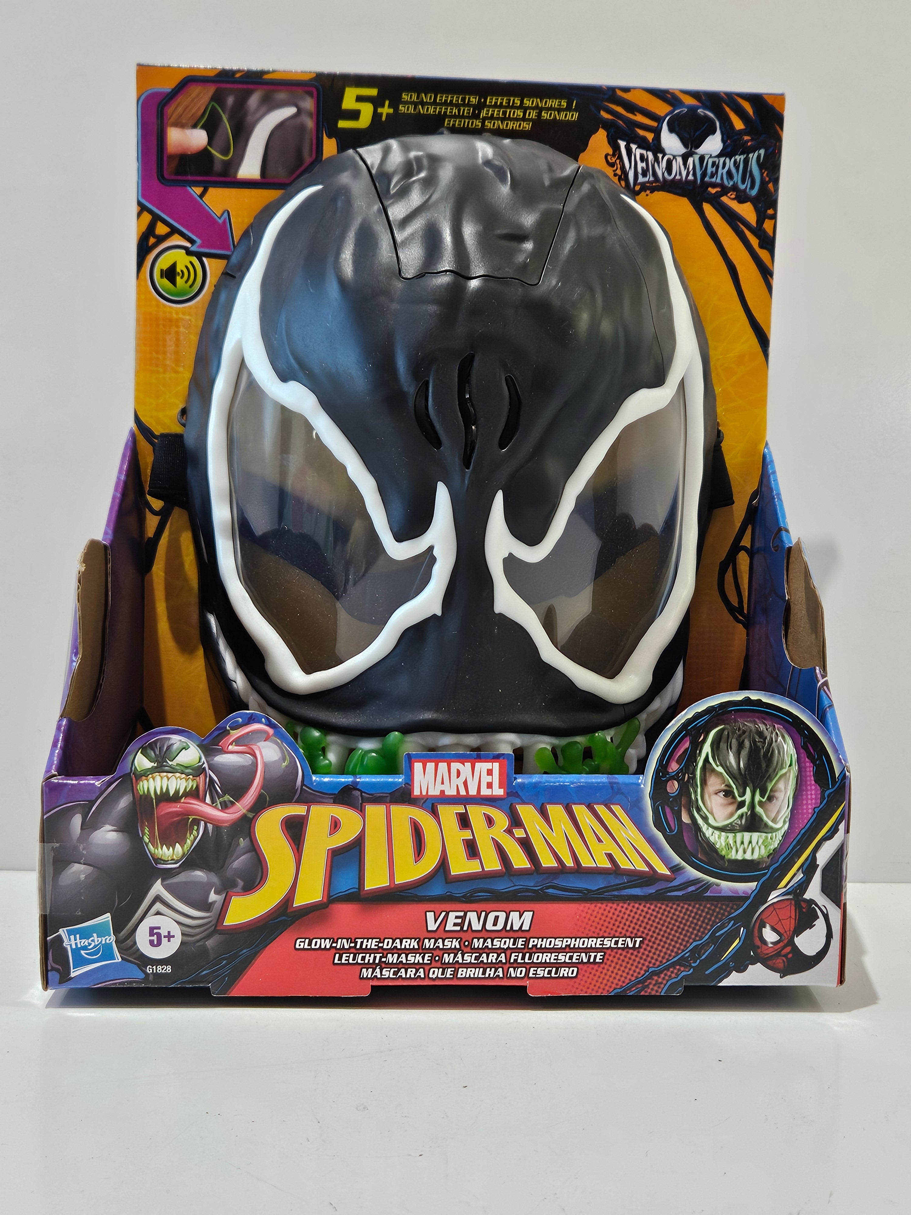 Marvel Spider-Man Venom Versus Glow In The Dark Sound Effects Mask Hasbro G1828