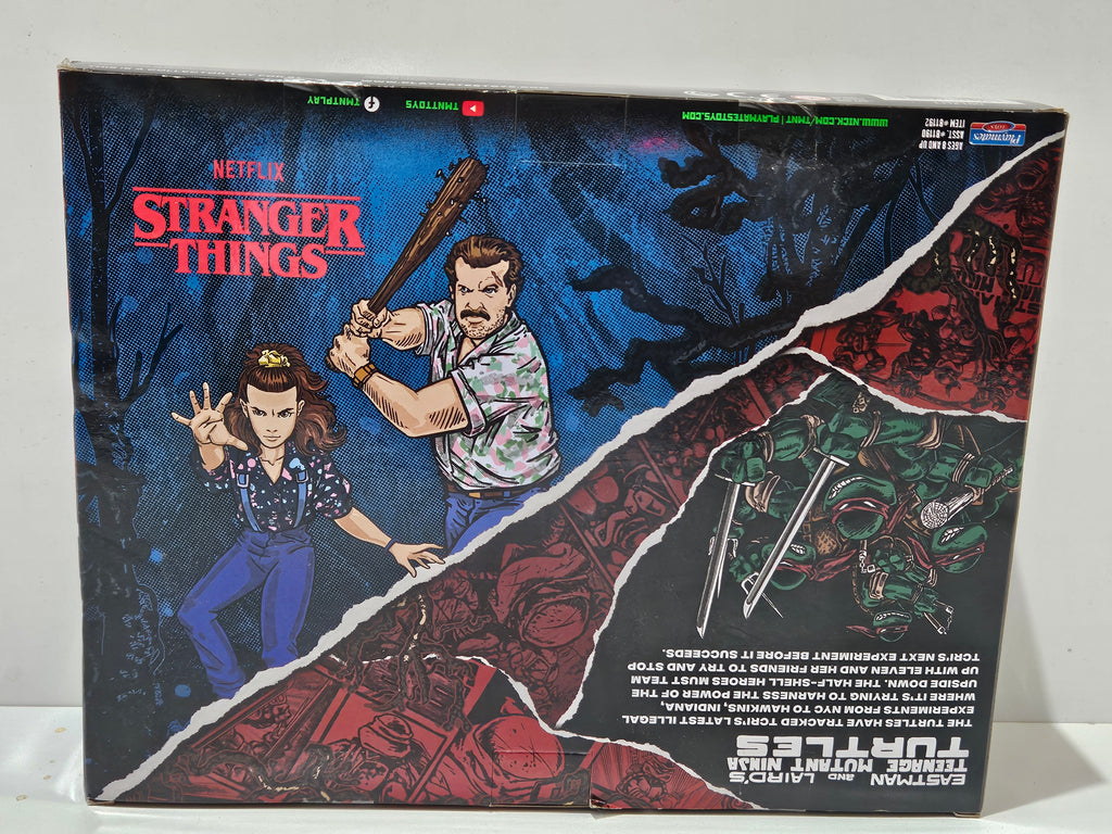 Stranger Things Hopper & Raphael TMNT Netflix Playmates Action Figure 2 Pack NIB