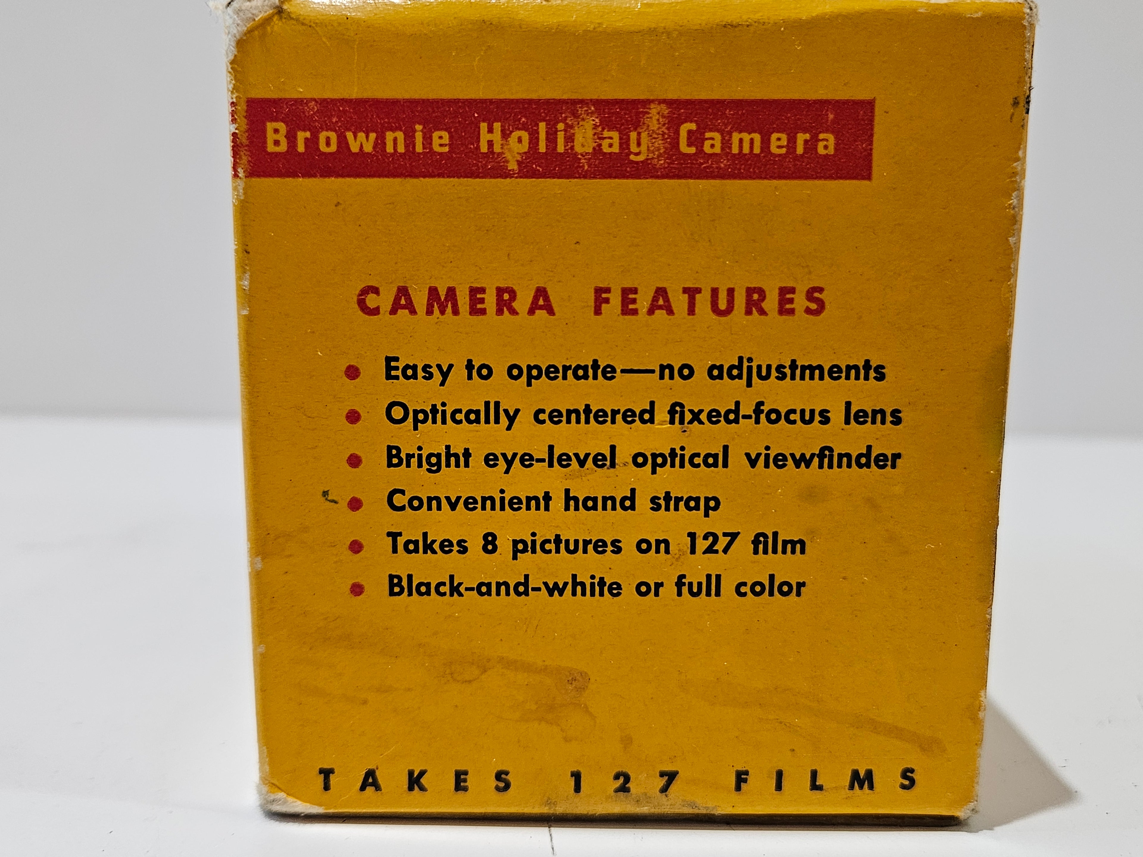 Vintage Kodak Brownie Holiday Camera With Original Box Dakon Lens 127 Film USA