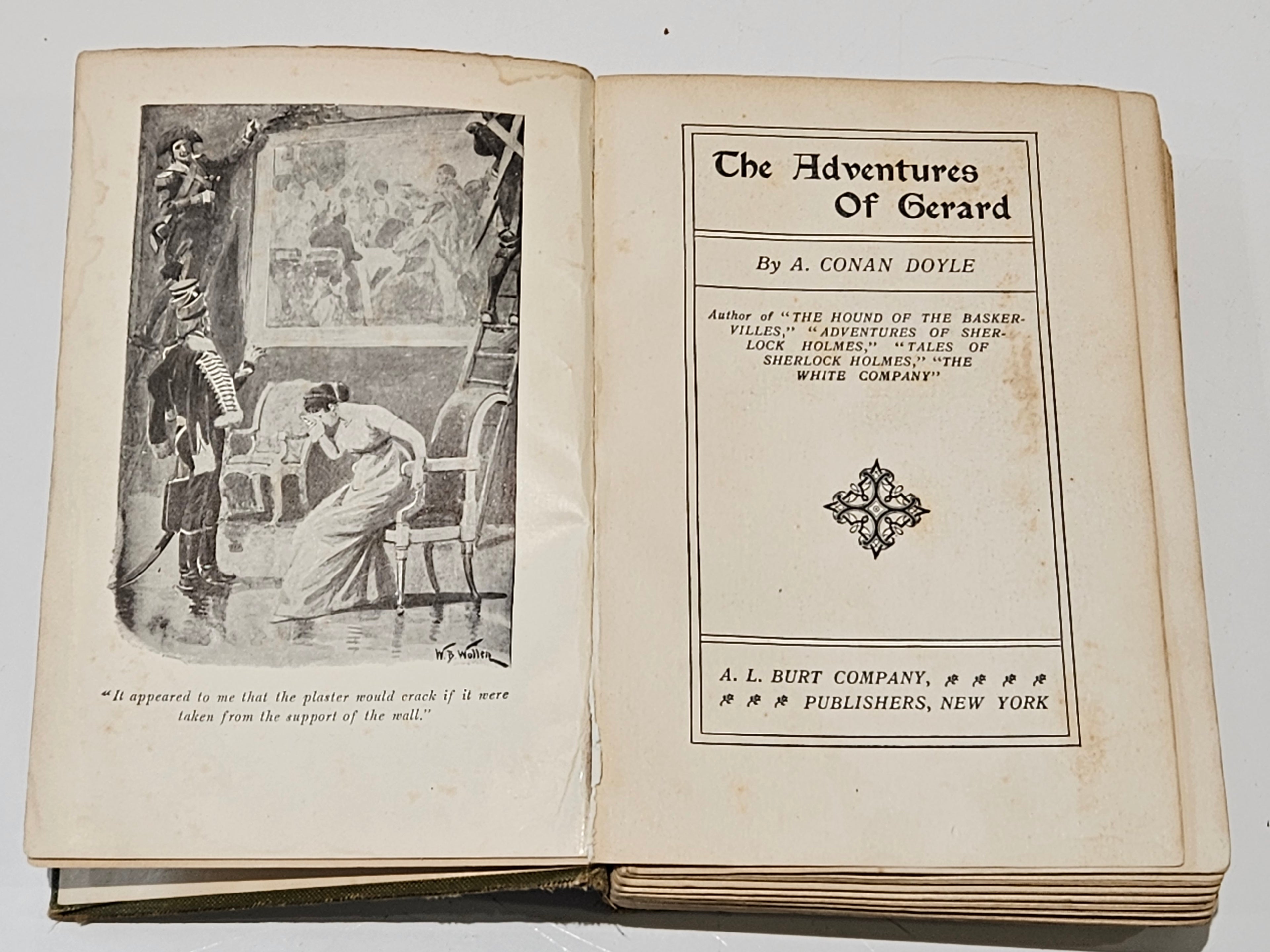 Vintage 1903 The Adventures Of Gerard A. Conan Doyle A.L. Burt Illustrated Hardcover