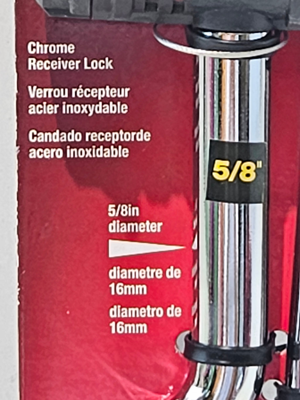 Master Lock 2866DAT Chrome Trailer Hitch Receiver Lock 5/8 Inch Pin With Keys New