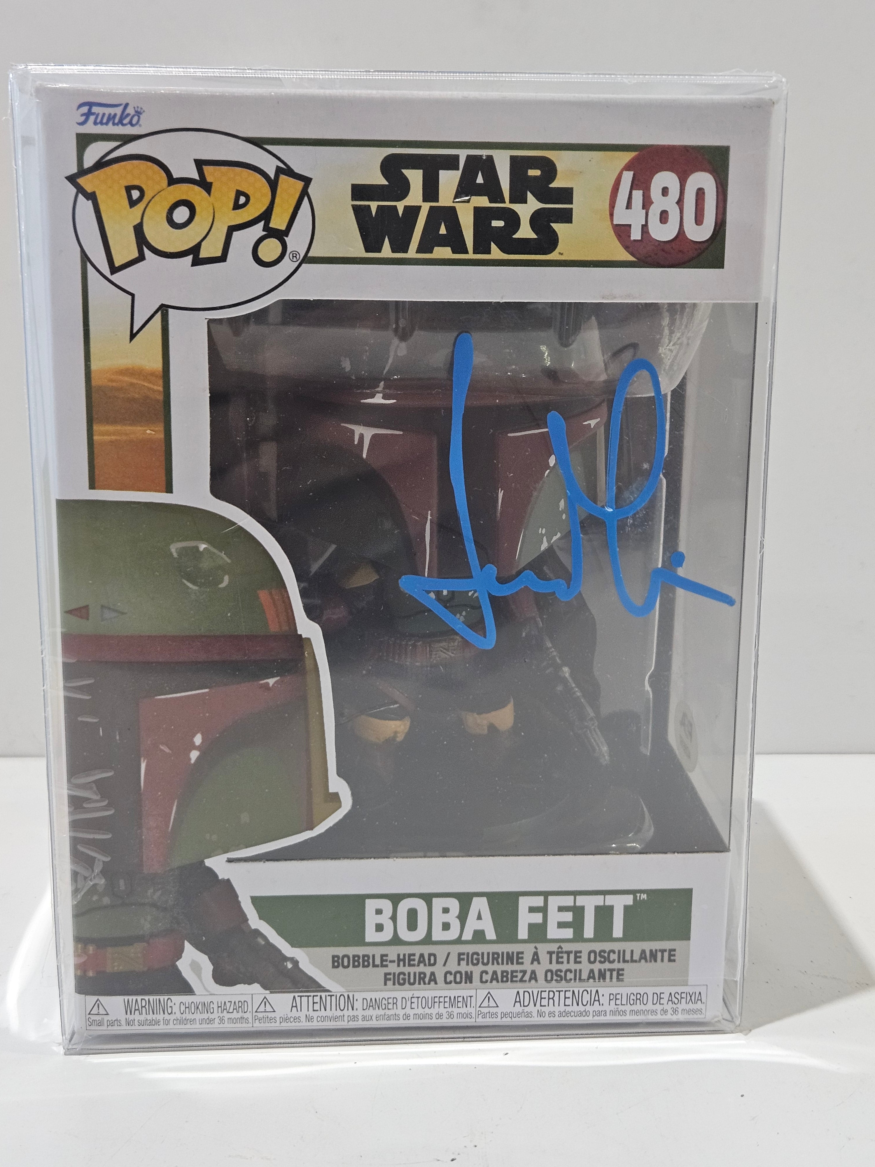 Funko Pop Boba Fett #480 Signed Autograph Temuera Morrison Star Wars COA