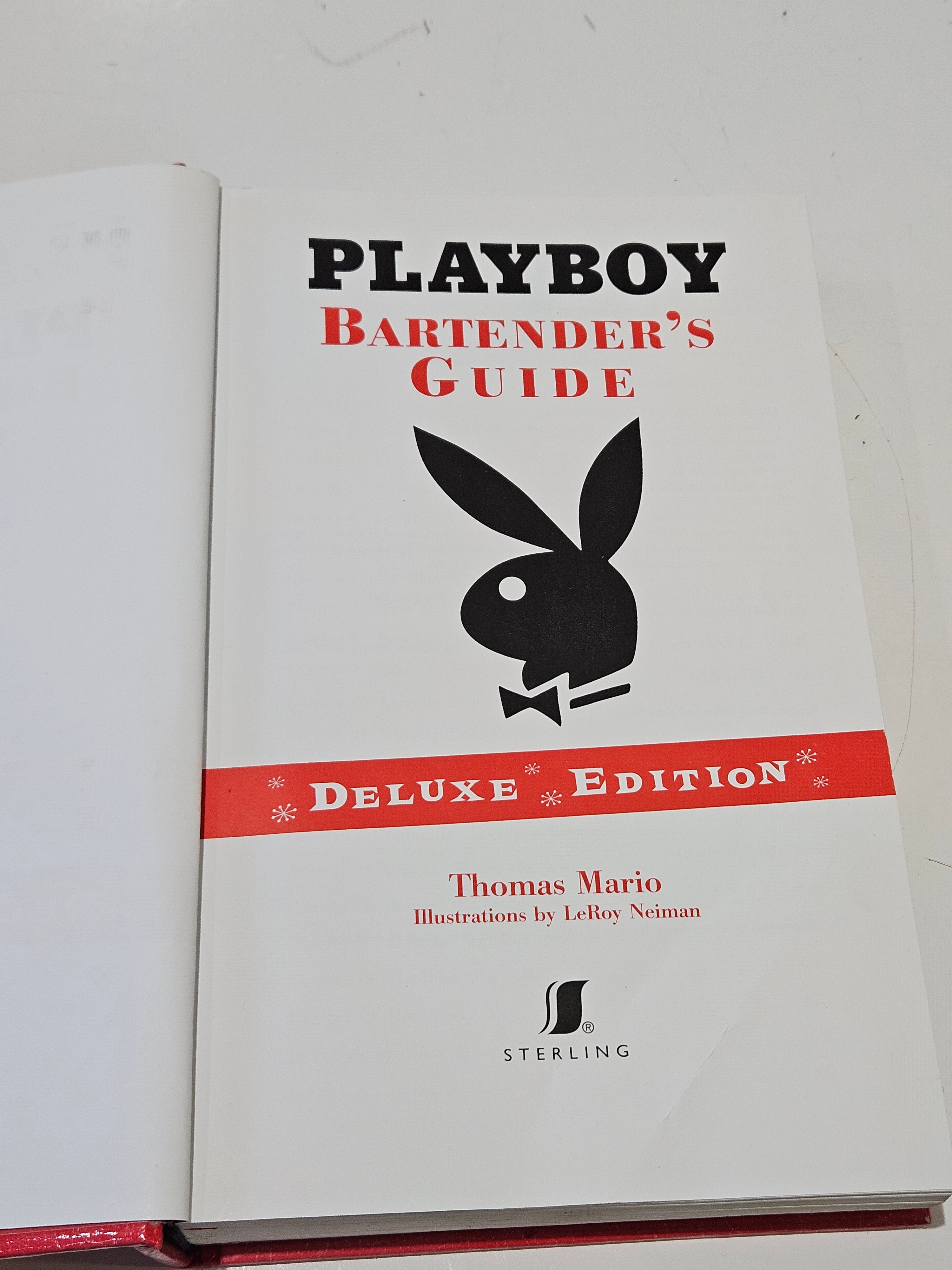 Playboy Bartender's Guide Deluxe Edition Thomas Mario LeRoy Neiman Hardcover Book