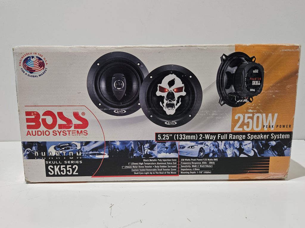 Boss Audio SK552 Phantom Skull 5.25" 250W 2-Way Full Range Car Speakers Pair