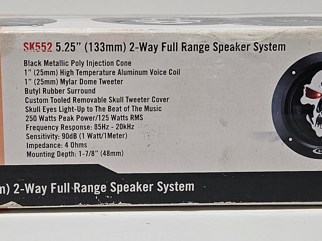 Boss Audio SK552 Phantom Skull 5.25" 250W 2-Way Full Range Car Speakers Pair