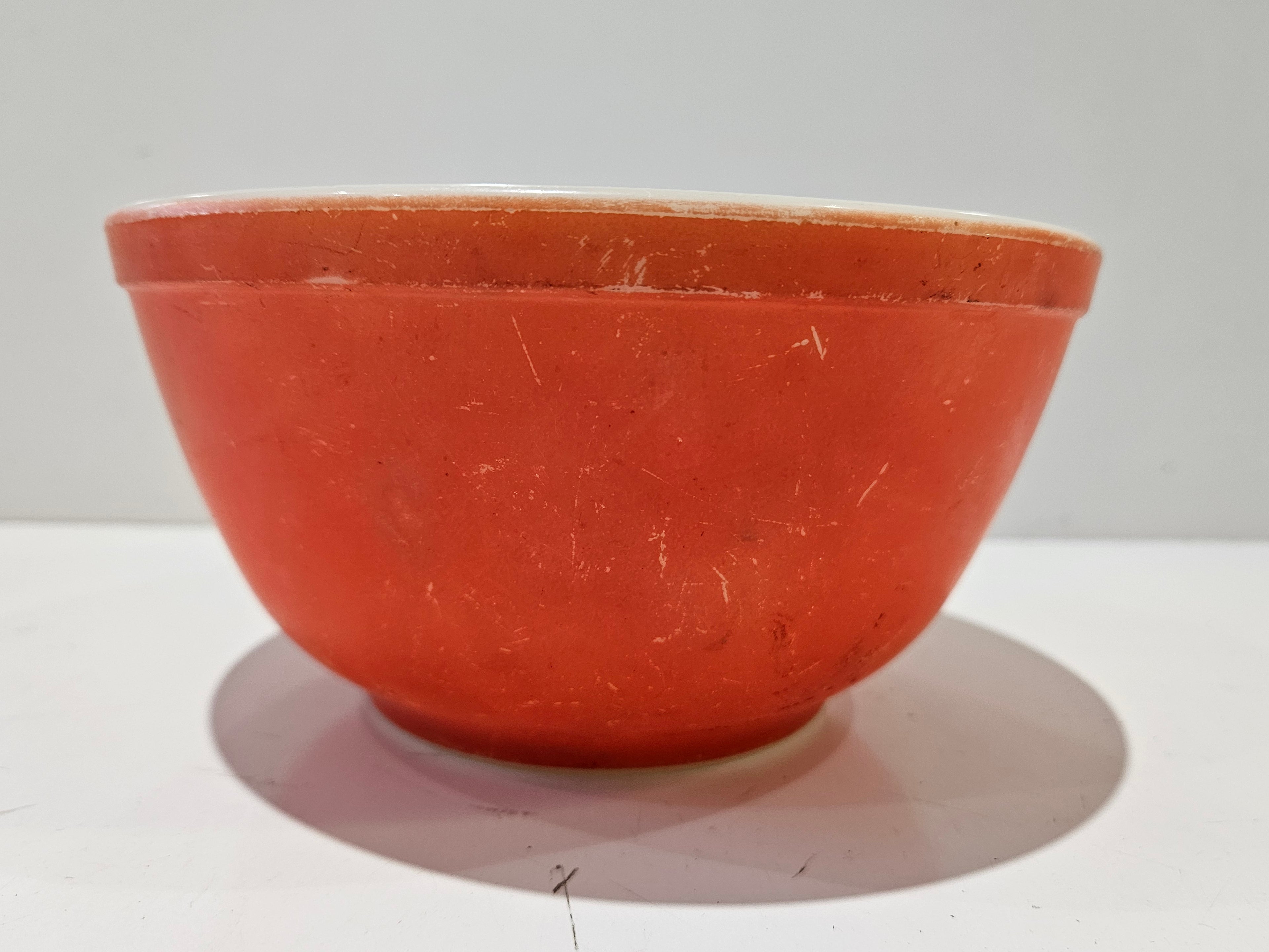 Vintage Fire-King Peach Lustre Mixing Bowl Anchor Hocking Milk Glass Kitchenware