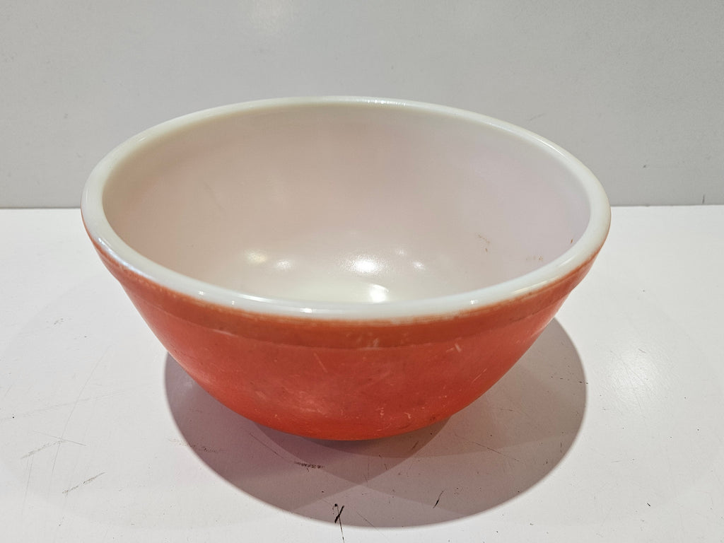 Vintage Fire-King Peach Lustre Mixing Bowl Anchor Hocking Milk Glass Kitchenware