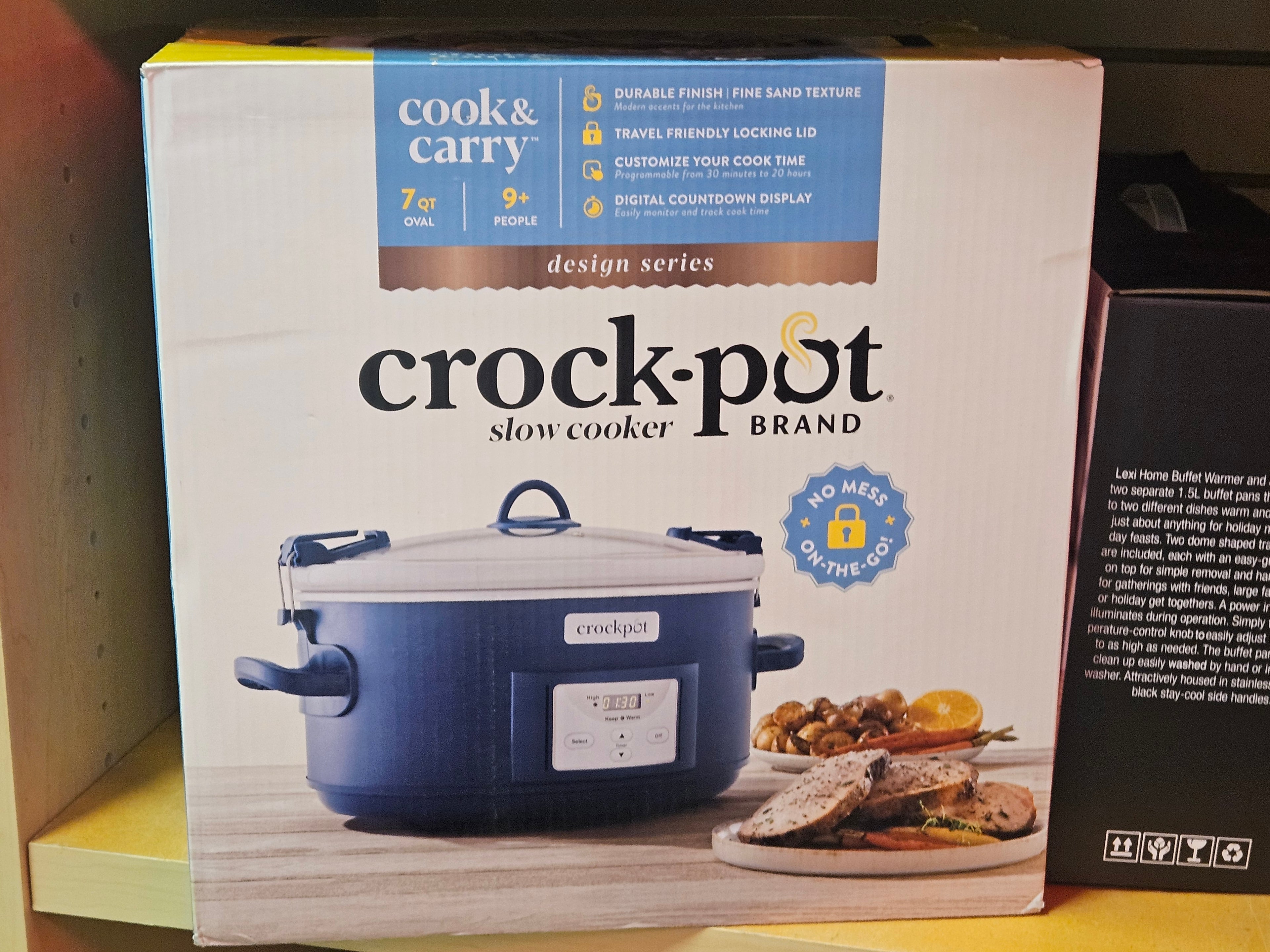 Crock-Pot Cook & Carry 7 Qt Oval Programmable Slow Cooker Design Series New Box