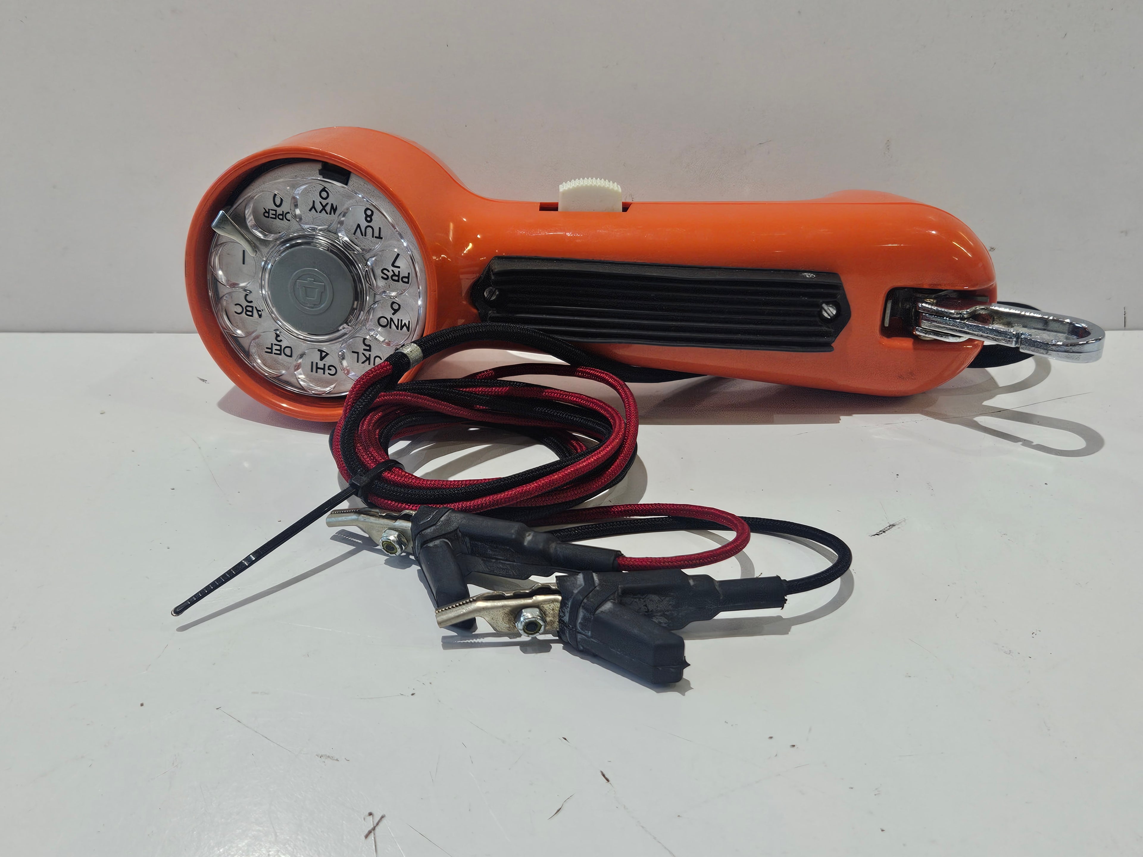 Vintage Western Electric Bell System Orange Lineman Test Handset Butt Set Phone