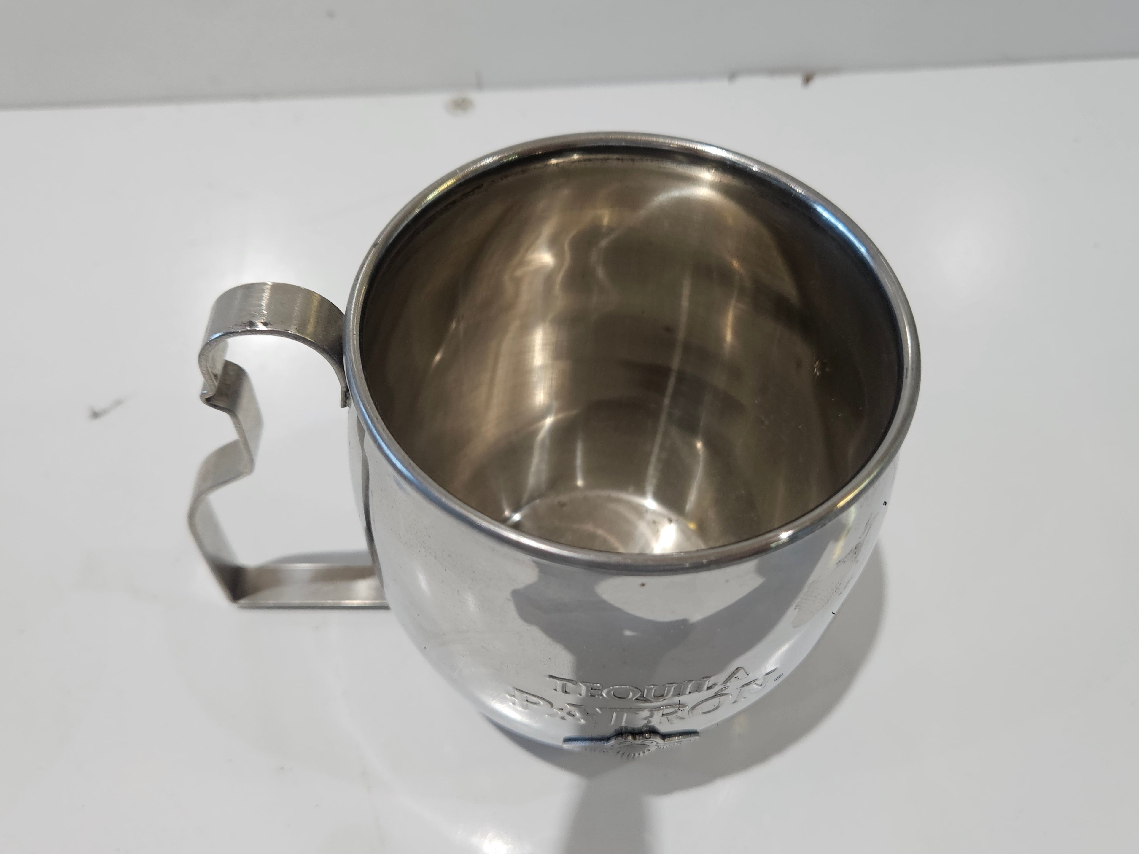 Patrón Tequila Stainless Steel Mule Mug Barware Cocktail Cup Logo Collectible
