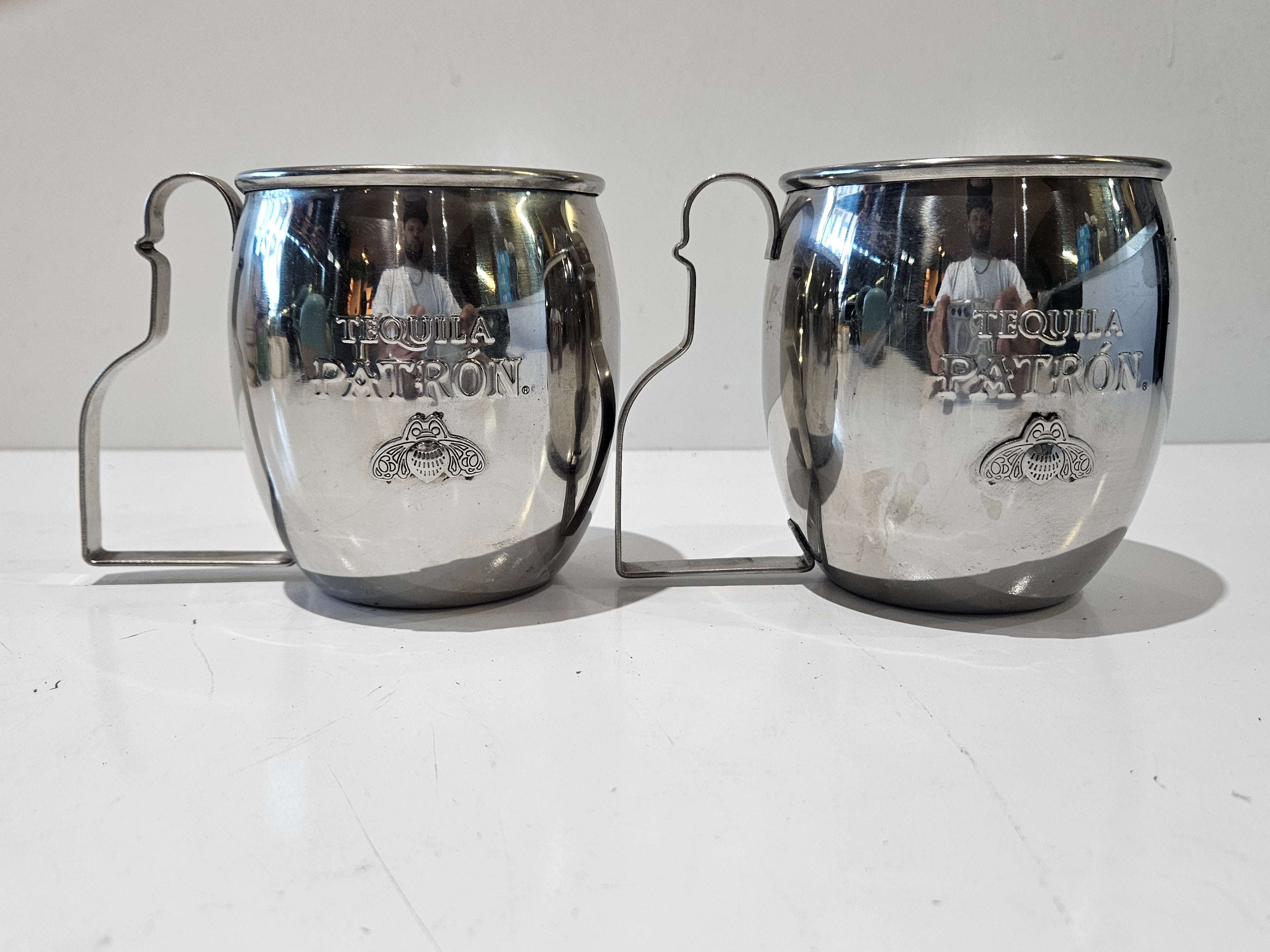 Patrón Tequila Stainless Steel Mule Mug Barware Cocktail Cup Logo Collectible