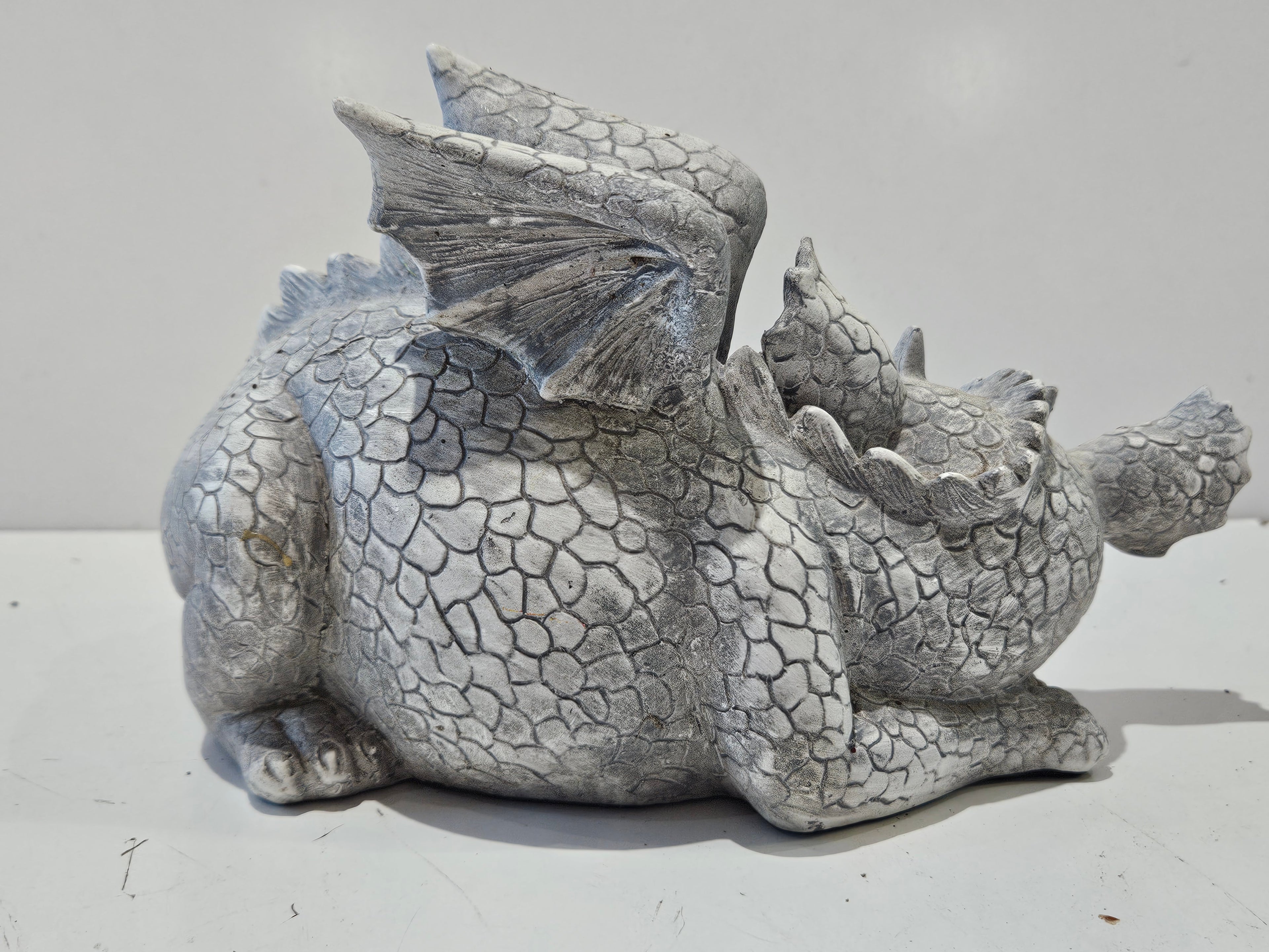 Fantasy Sleeping Baby Dragon Figurine Resin Garden Statue Decorative Sculpture