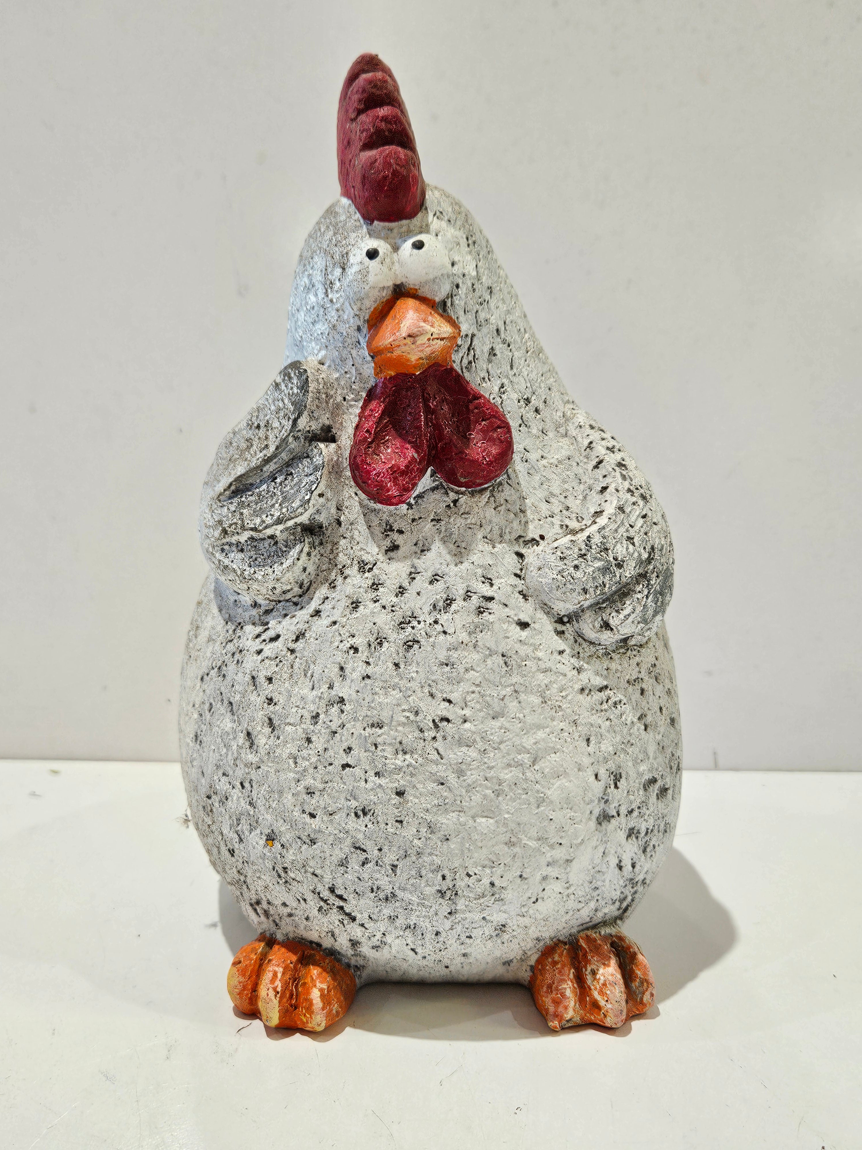 Farmhouse Rustic Chicken Hen Garden Statue Decorative Resin Country Home Decor
