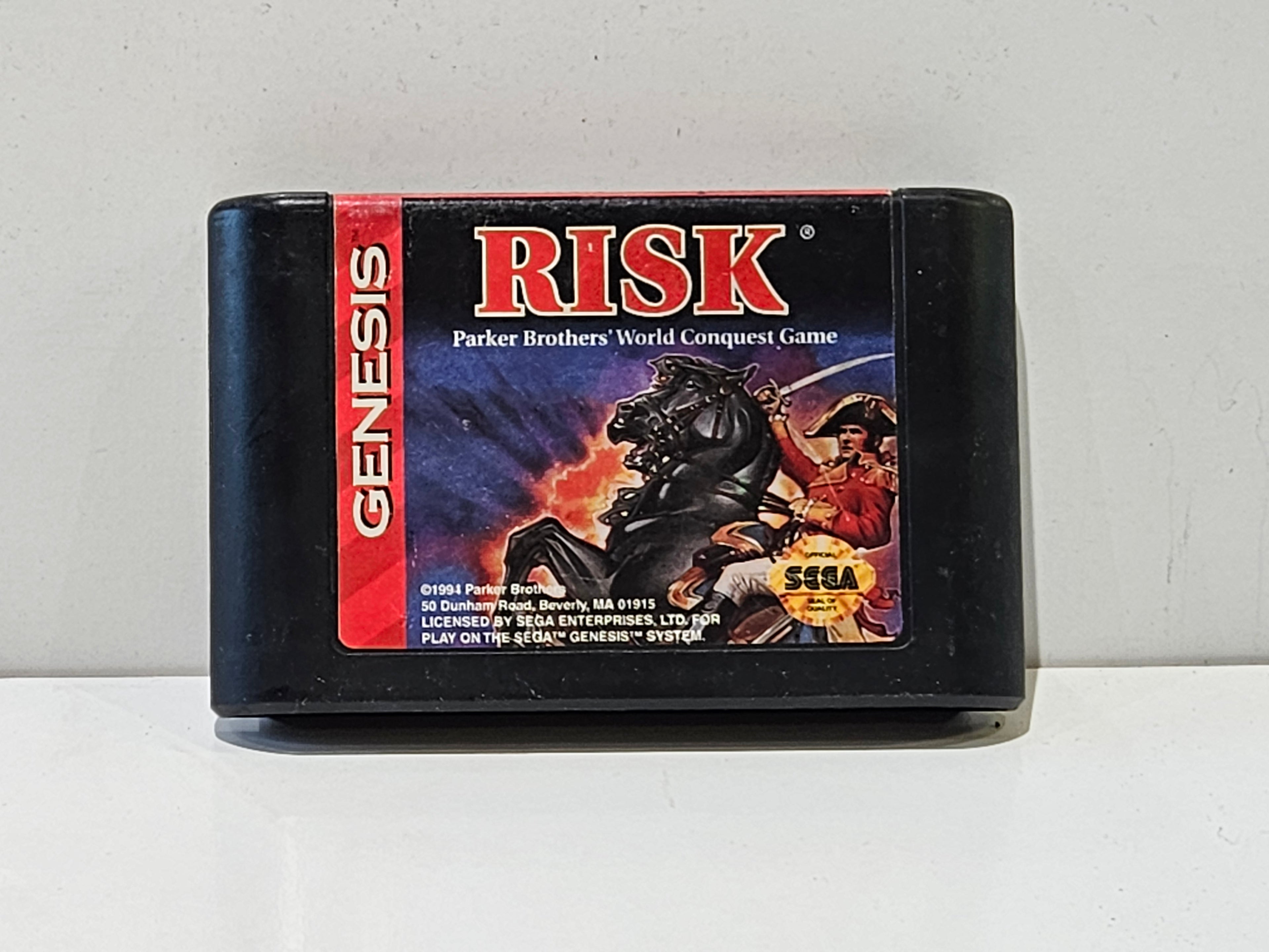 Vintage 1991 Risk Sega Genesis Game Cartridge Parker Brothers World Conquest Tested