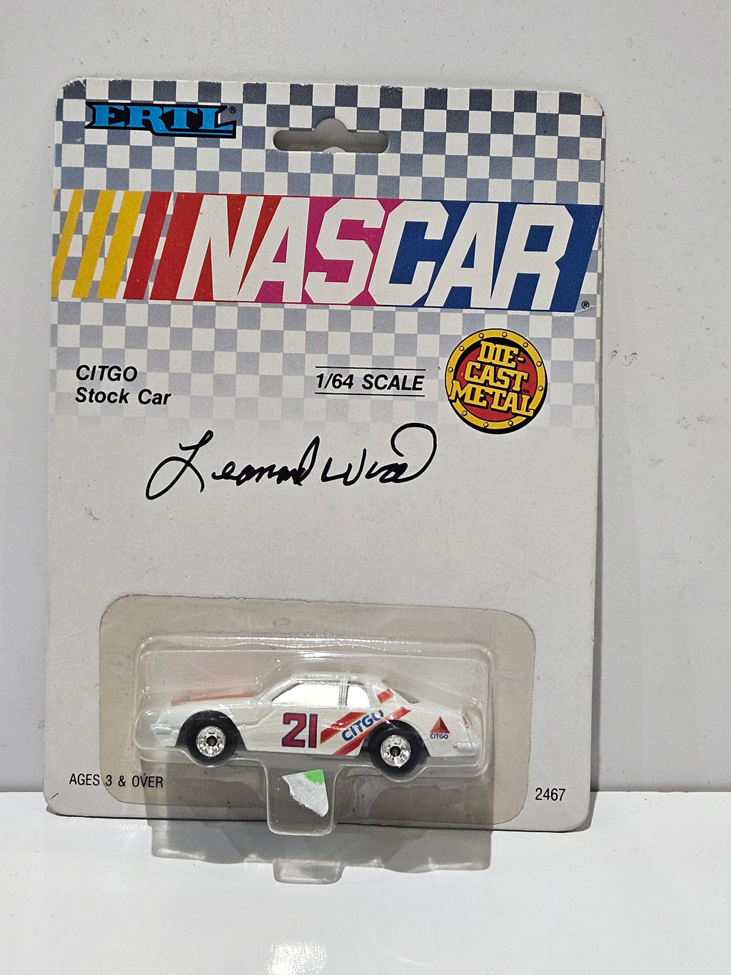 Vintage ERTL NASCAR Leonard Wood Signed Autograph No. 21 CITGO 1/64 Die Cast Car