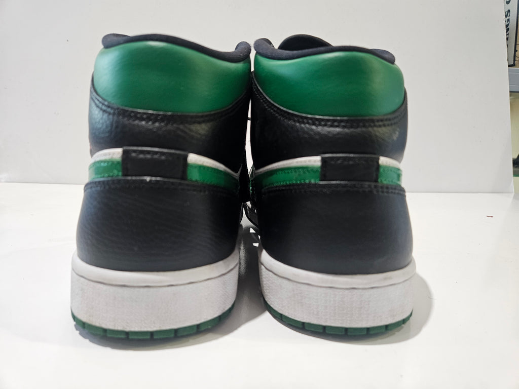 Nike Air Jordan 1 Mid Green Black White Red Men's Size 10.5 554724-067 2019