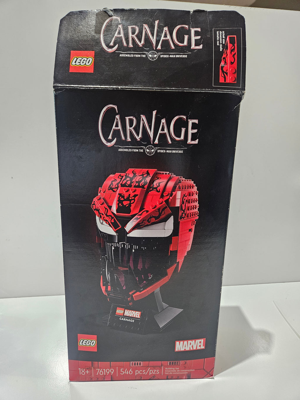 LEGO Marvel Carnage 76199 Spider-Man Universe Bust 546 Pieces 18+ Display Set