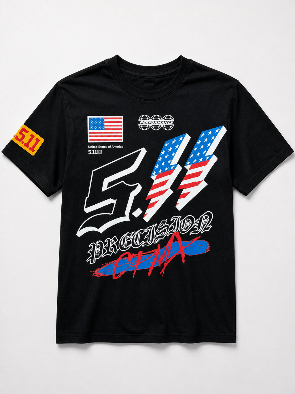 5.11 Tactical "USA Precision" Graphic Performance T-Shirt, Size XS
