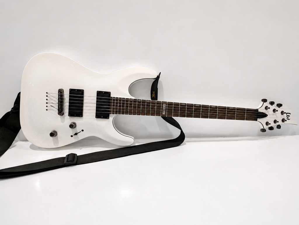 ESP LTD H-330NT White Electric Guitar EMG Pickups Indonesia IW11070897 Strap