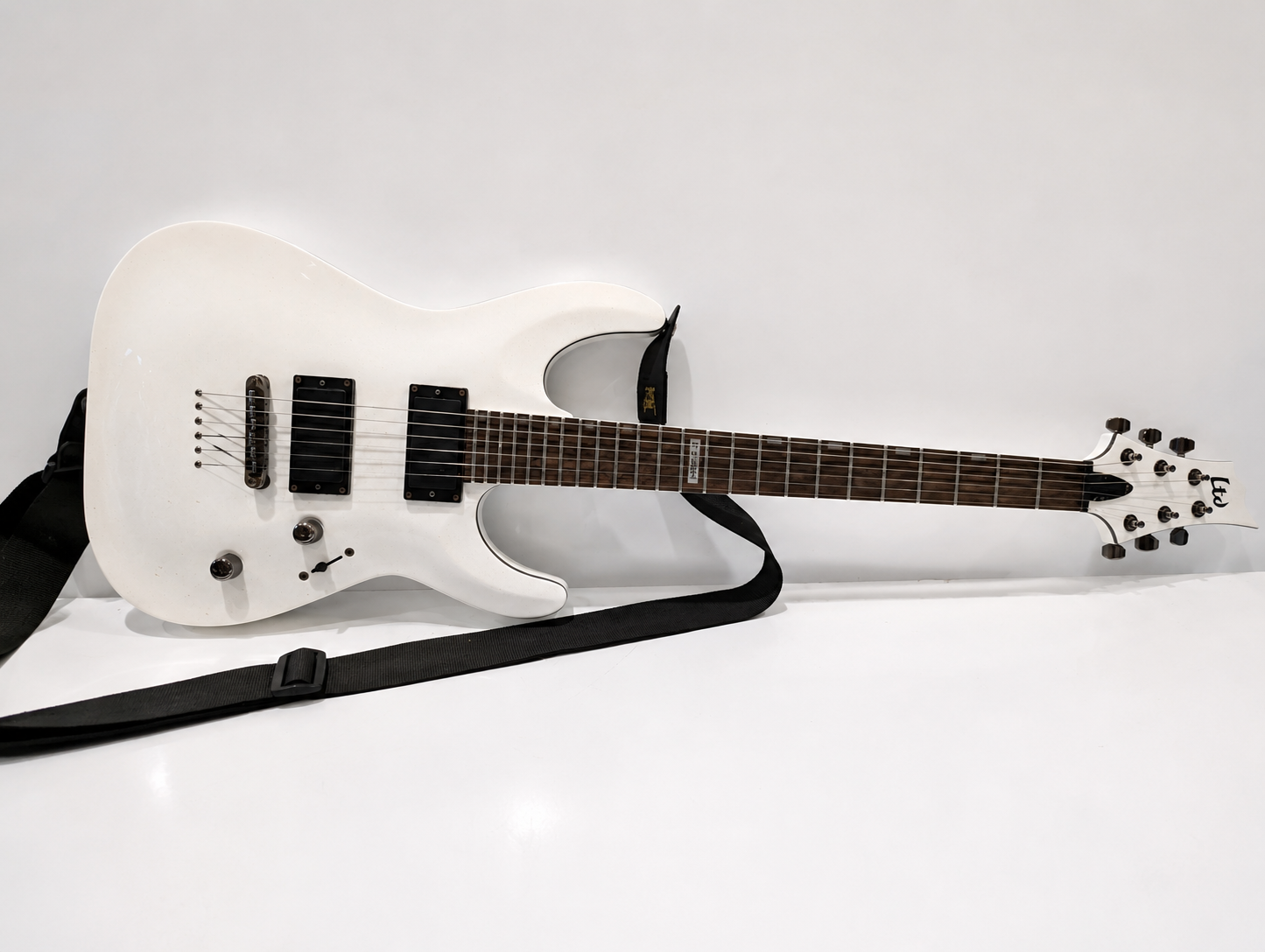 ESP LTD H-330NT White Electric Guitar EMG Pickups Indonesia IW11070897 Strap