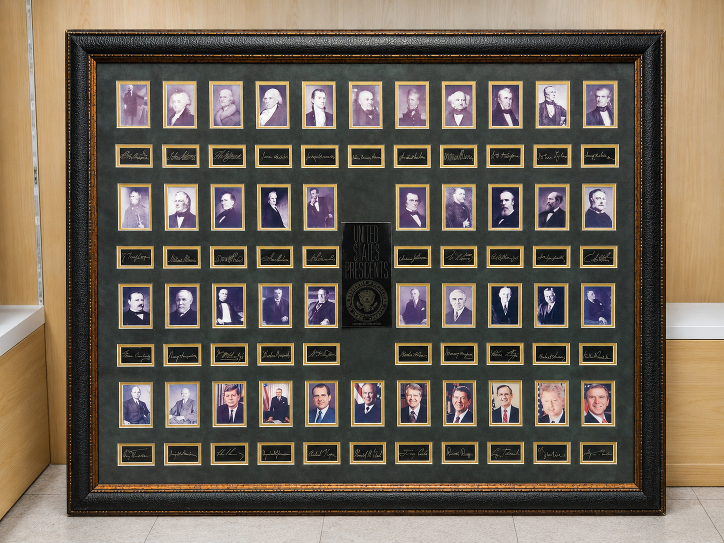 Limited Edition "United States Presidents" Framed Portrait & Facsimile Signature Display, Limited Edition