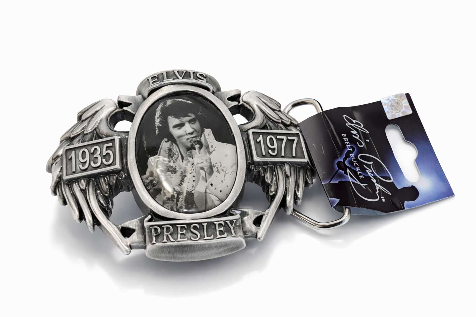 Vintage Elvis Presley Wings Belt Buckle 1935–1977 Licensed Signature Product