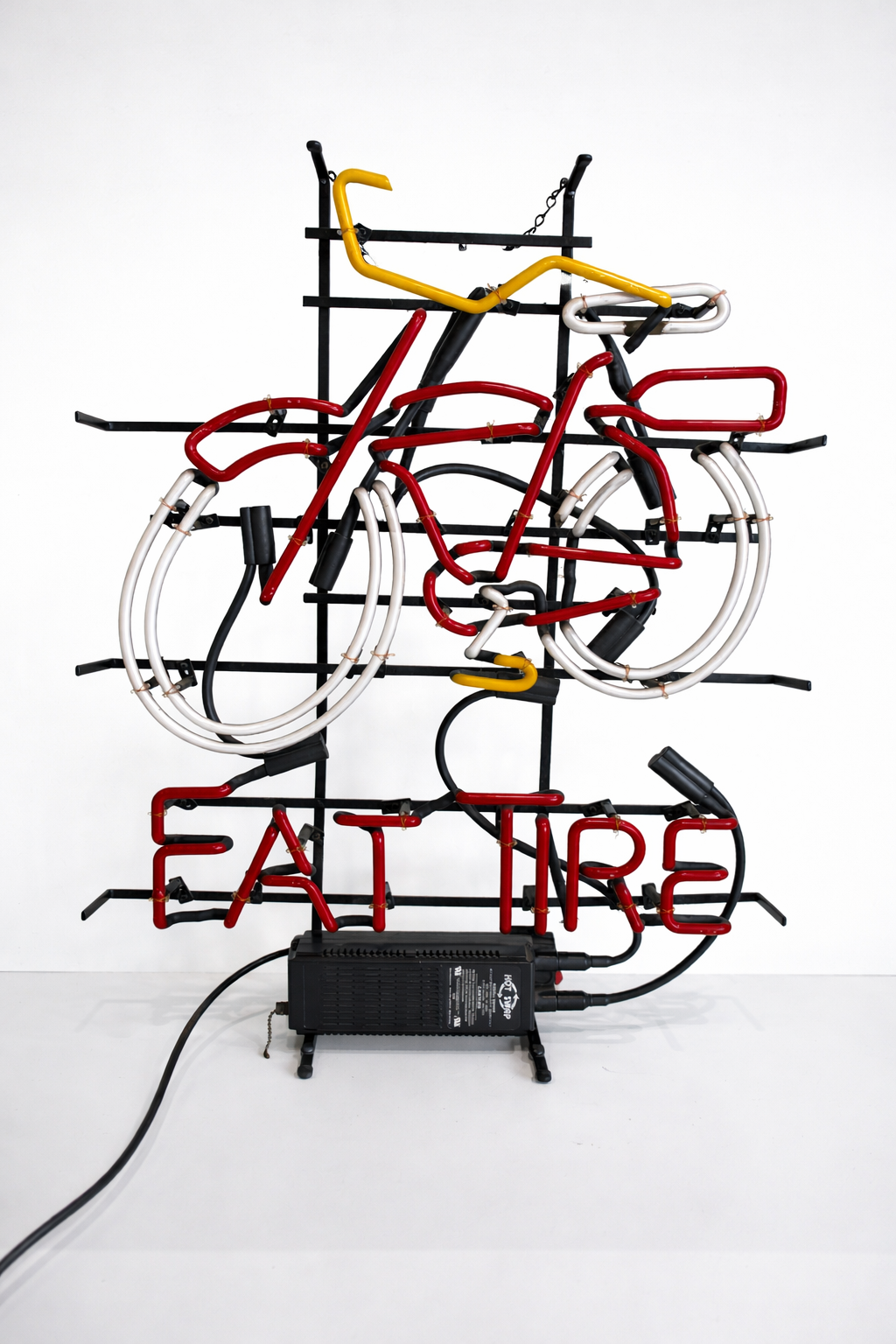 Vintage Neon Bicycle Fat Tire Sign Broken Neon Art Display Piece AS IS