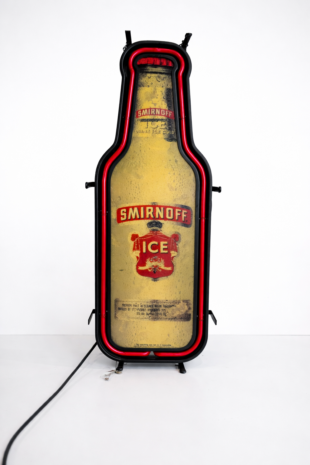 Smirnoff Ice Neon Bottle Sign Light Bar Display Decor Broken AS IS Vintage
