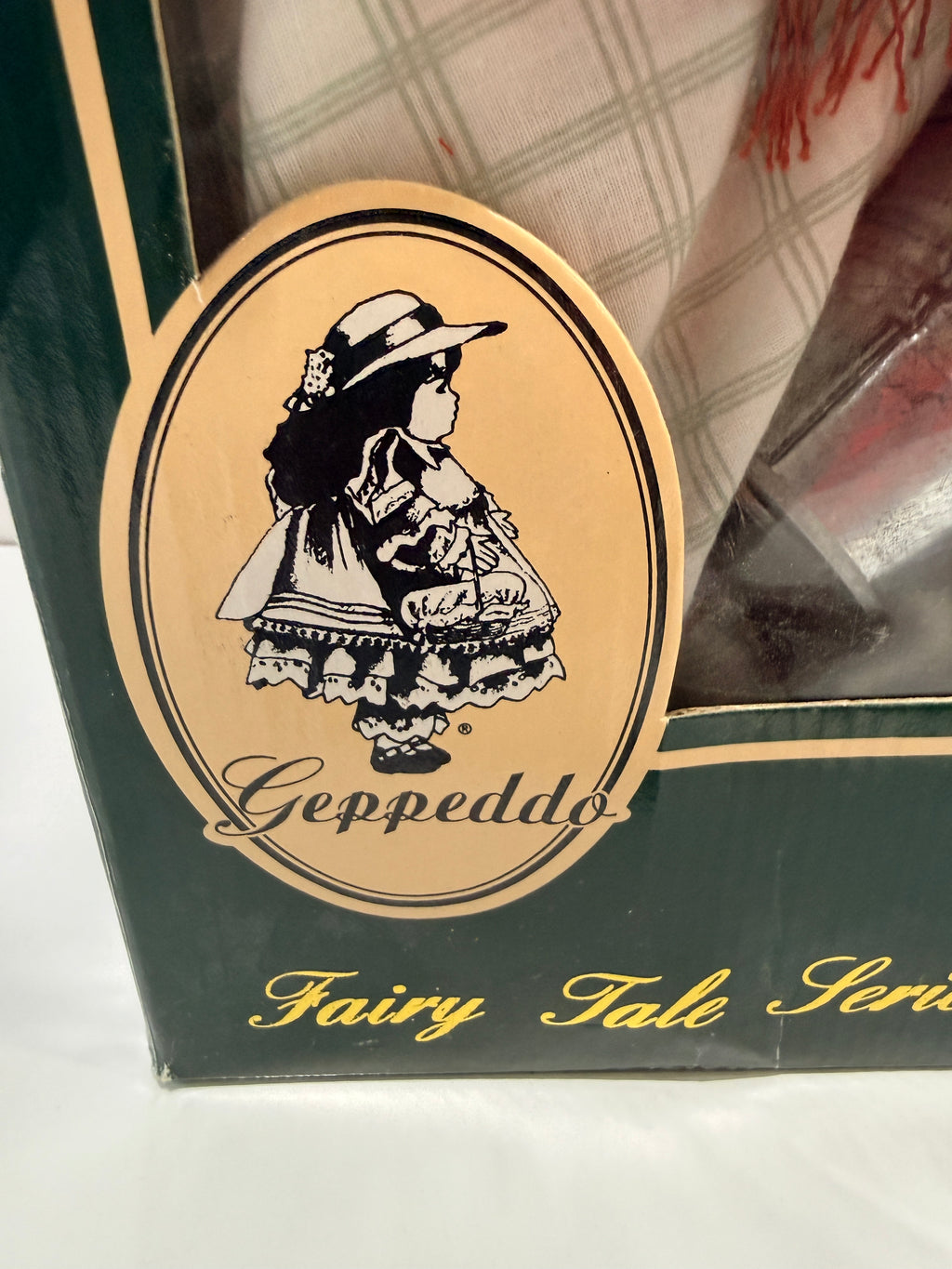 Vintage Geppeddo Fairy Tale Series Porcelain Doll Red Riding Hood Boxed