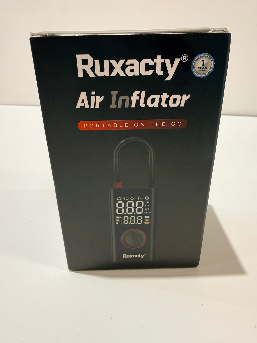 Ruxacty Portable Air Inflator Digital Tire Pump Cordless Auto Compressor