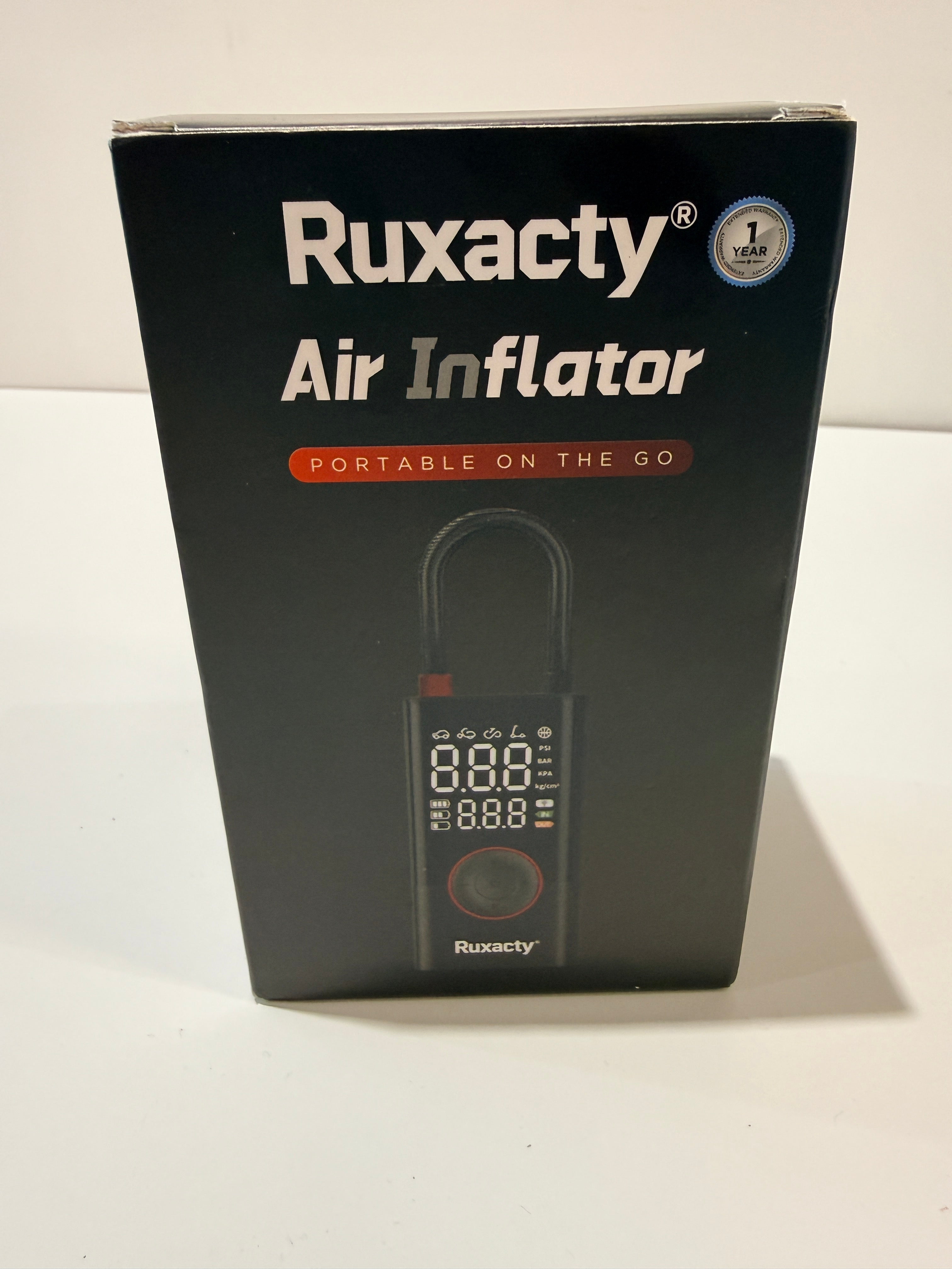 Ruxacty Portable Air Inflator Digital Tire Pump Cordless Auto Compressor